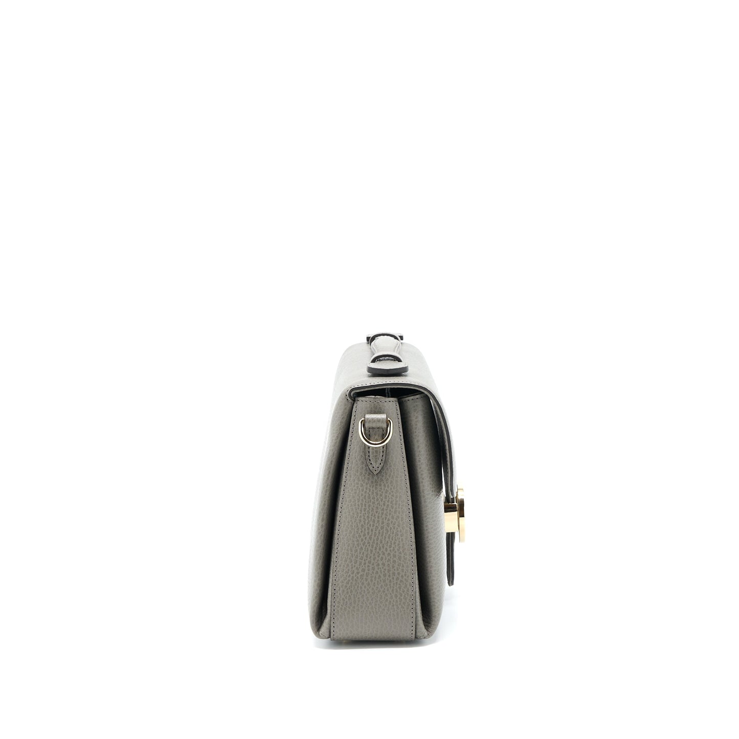 Gucci Top Handle Purse Caflskin Grey