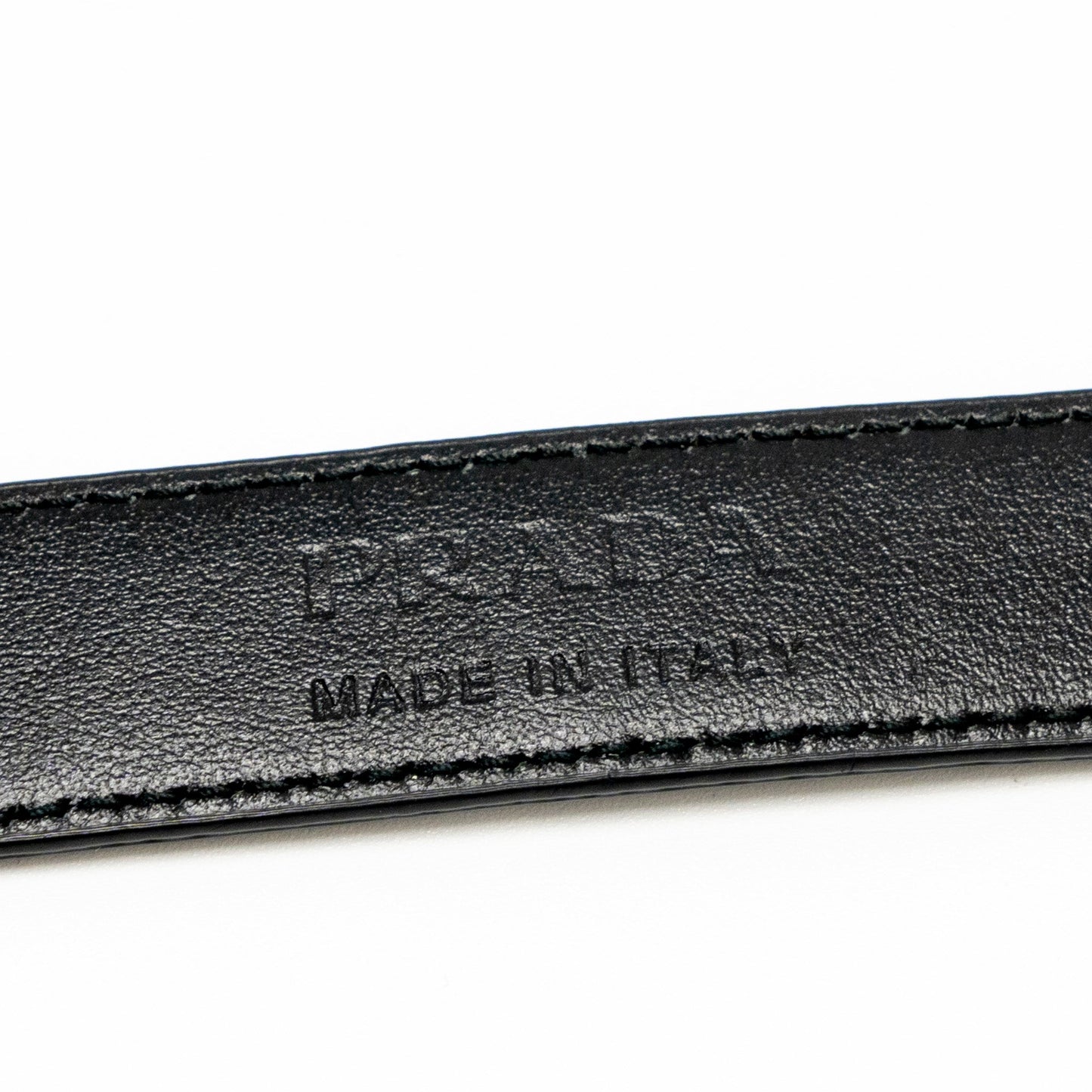 Prada Size 80 Belt Saffiano Calfskin Black