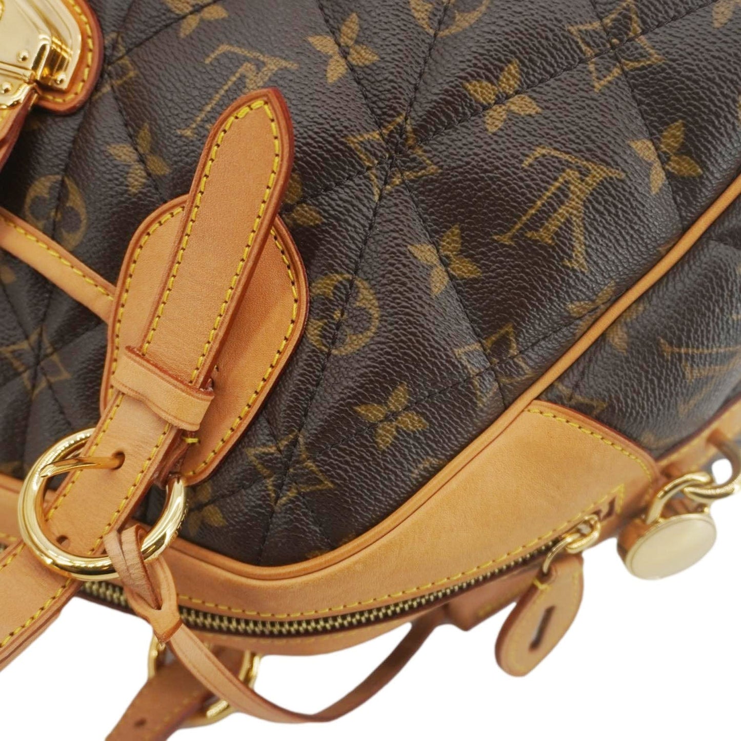 LOUIS VUITTON Etoile Bowling Monogram Canvas Satchel Bag Brown