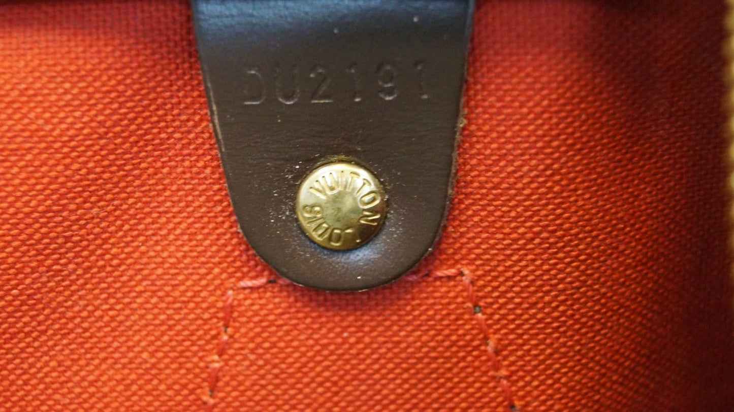 LOUIS VUITTON Damier Ebene Speedy 35 Satchel