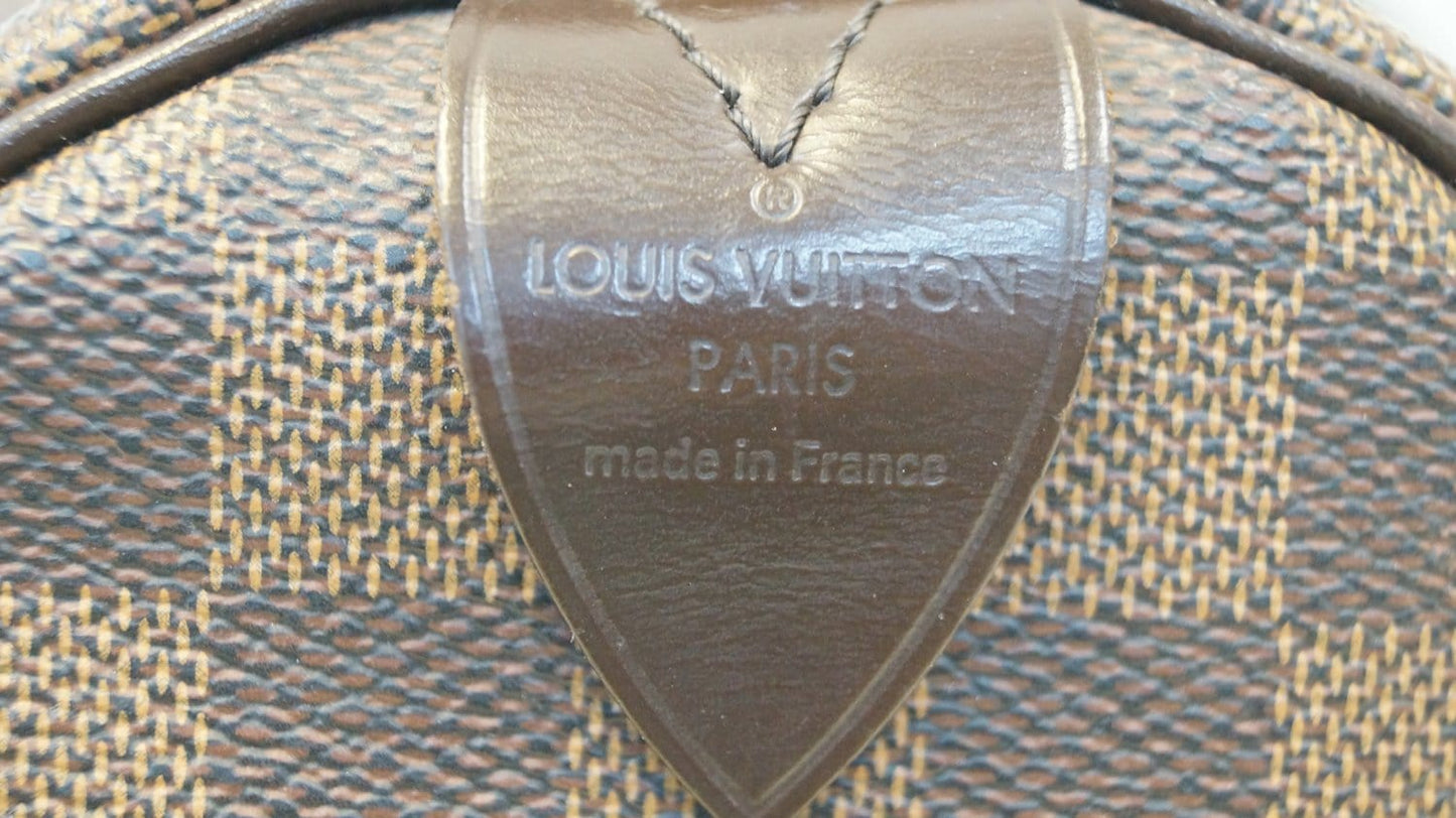 LOUIS VUITTON Damier Ebene Speedy 35 Satchel