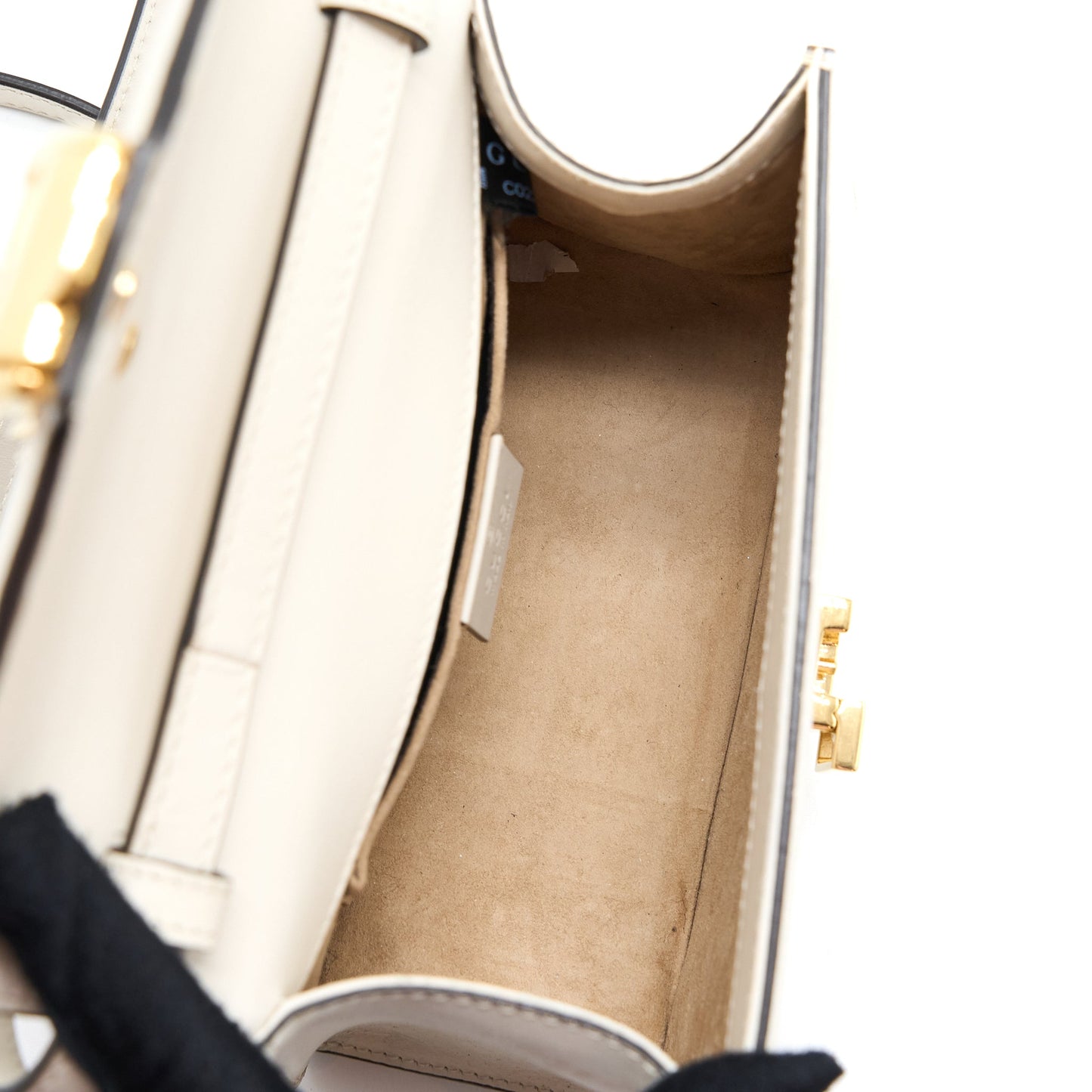 Gucci Mini Top Handle Sylvie Purse Calfskin White