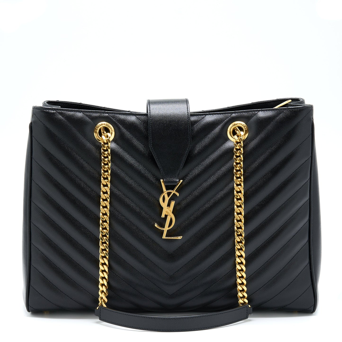 Saint Laurent/ Chevron Tote Purse Black