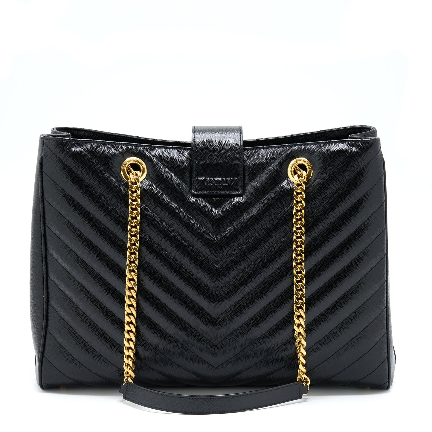 Saint Laurent/ Chevron Tote Purse Black