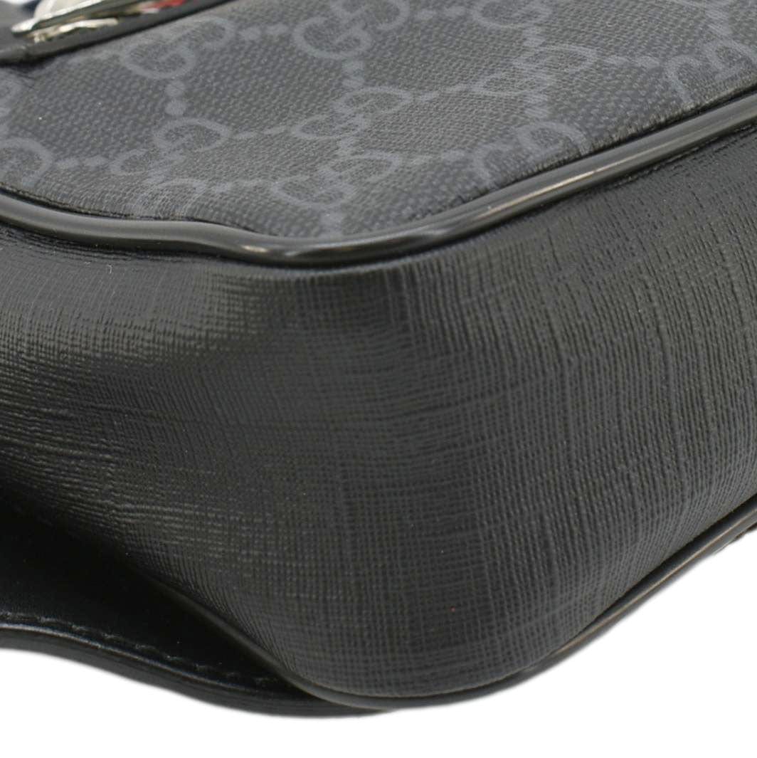 GUCCI GG Supreme Canvas Zip Belt Bag Black 474293
