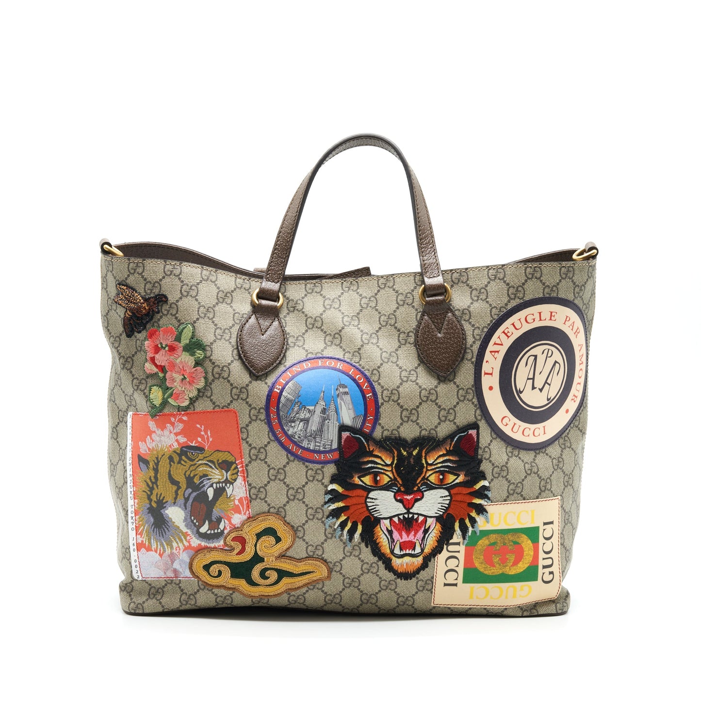 Gucci Supreme canvas tote Purse with sticker