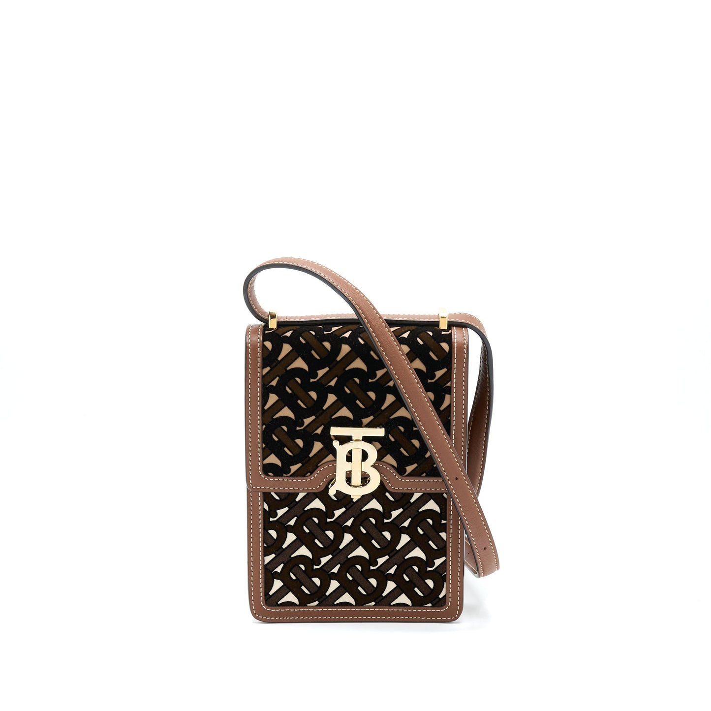 Burberry Robin Purse Monogram Flocked Leather