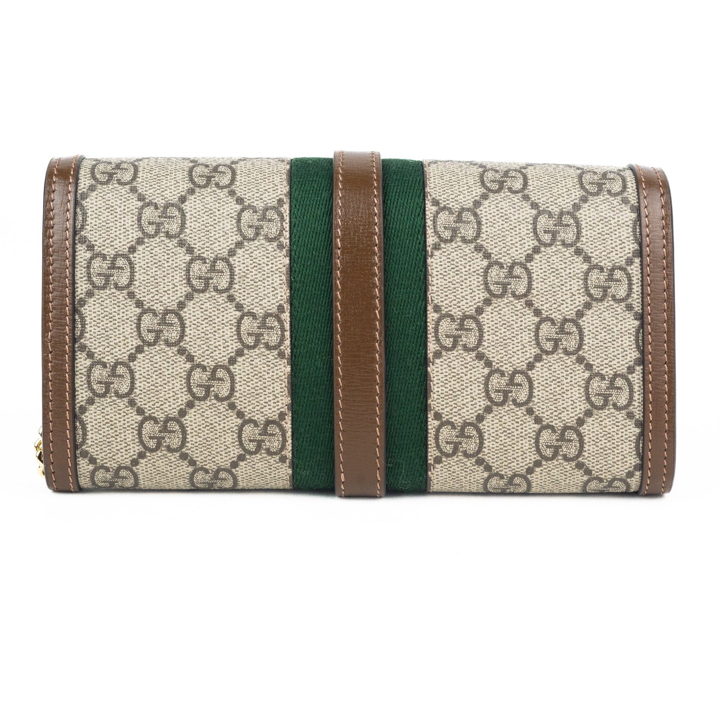 Gucci Jackie Chain Wallet in Beige and Ebony GG Supreme