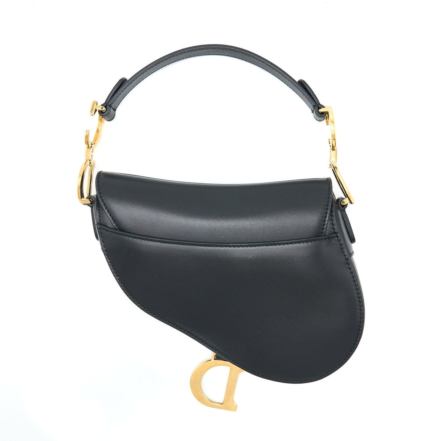 Dior Mini Saddle Purse Calfskin Black