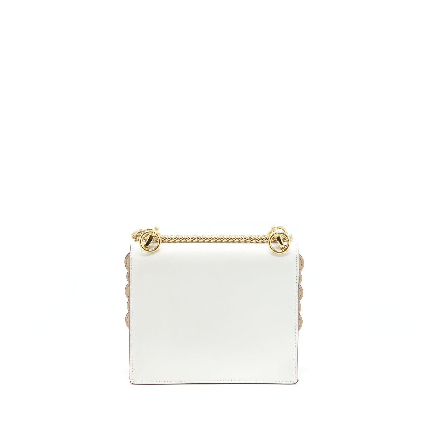 Fendi Kan I Purse White/Multicolour Gold And Silver Hardware
