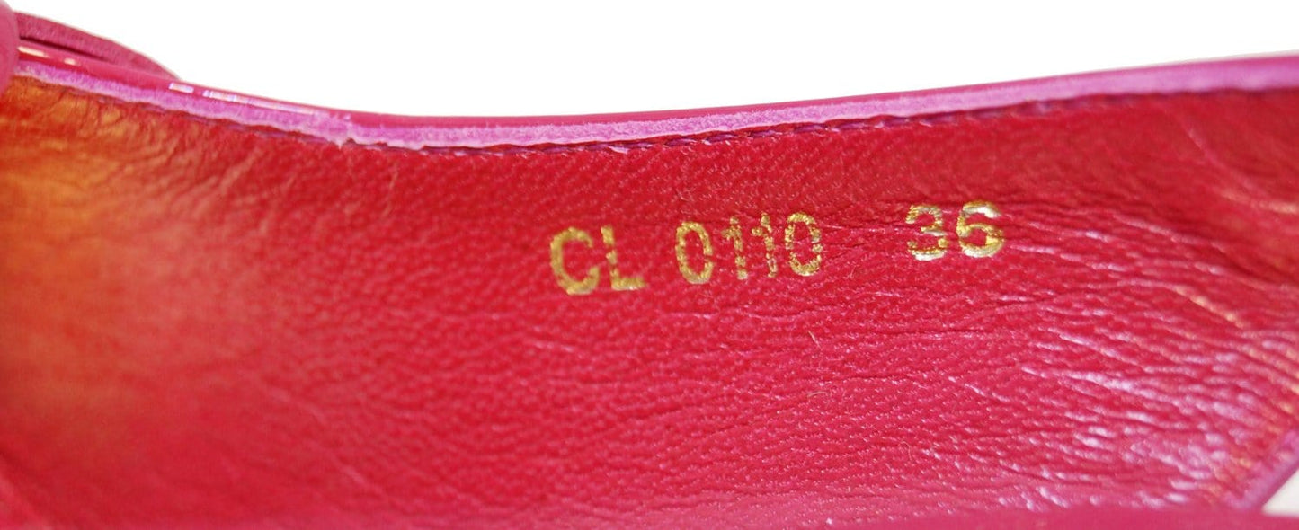LOUIS VUITTON Patent Leather Floral Embellished Espadrille Wedges - Sale