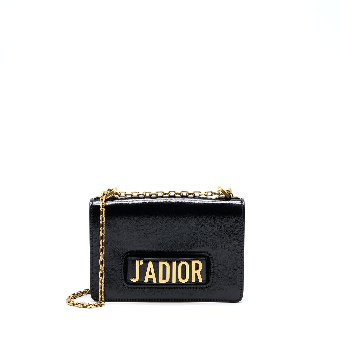 Dior J'adior Medium Flap Purse With Chain Black