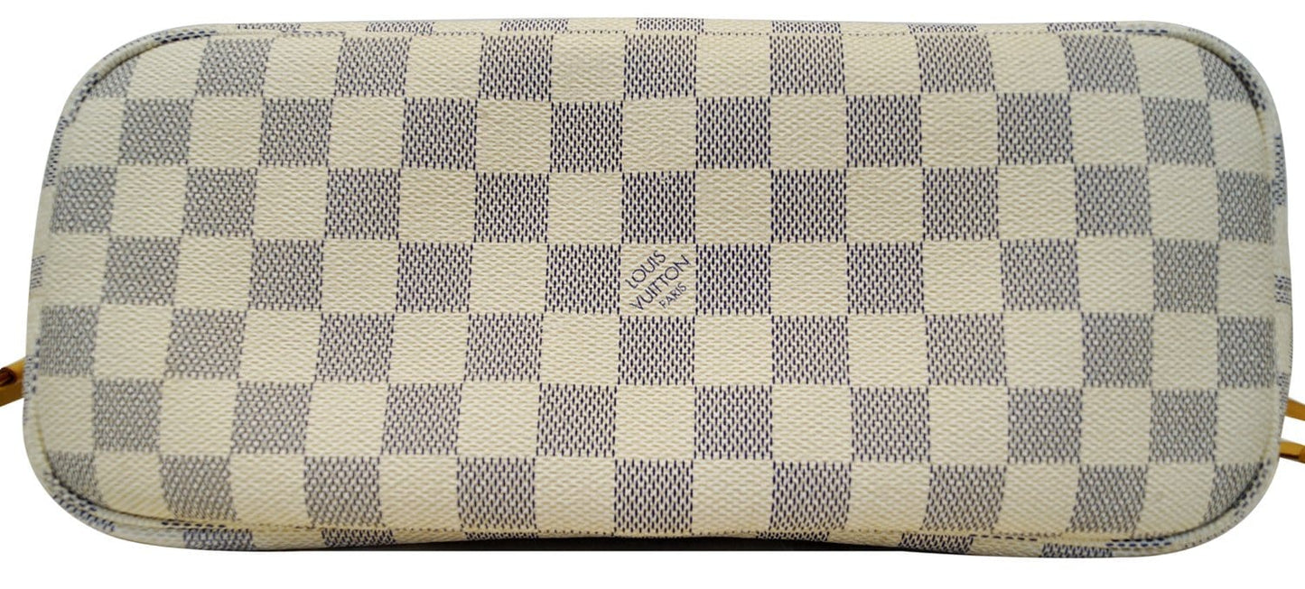 LOUIS VUITTON Damier Azur Neverfull PM Tote Bag