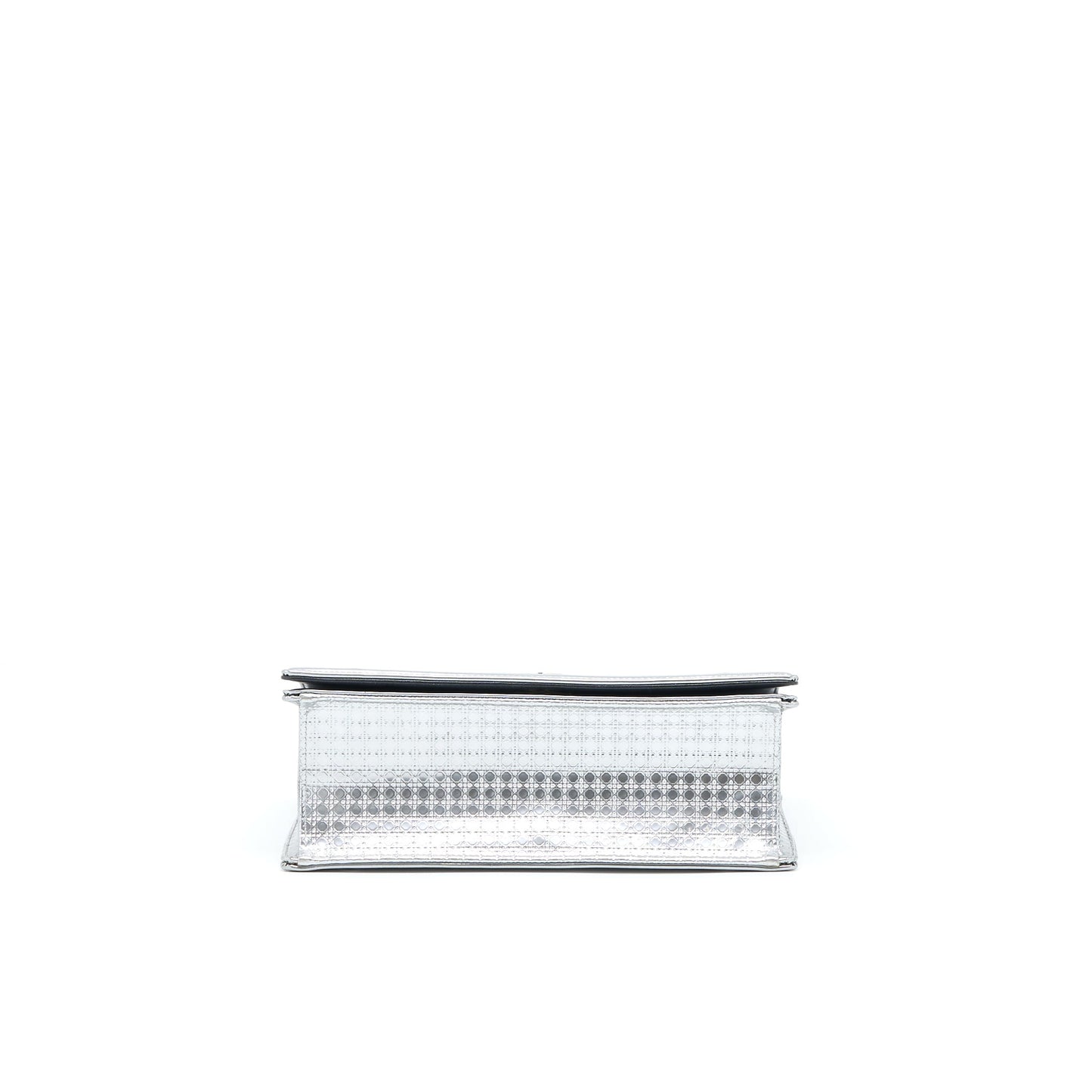 Dior Medium Diorma Purse In Metallic Silver