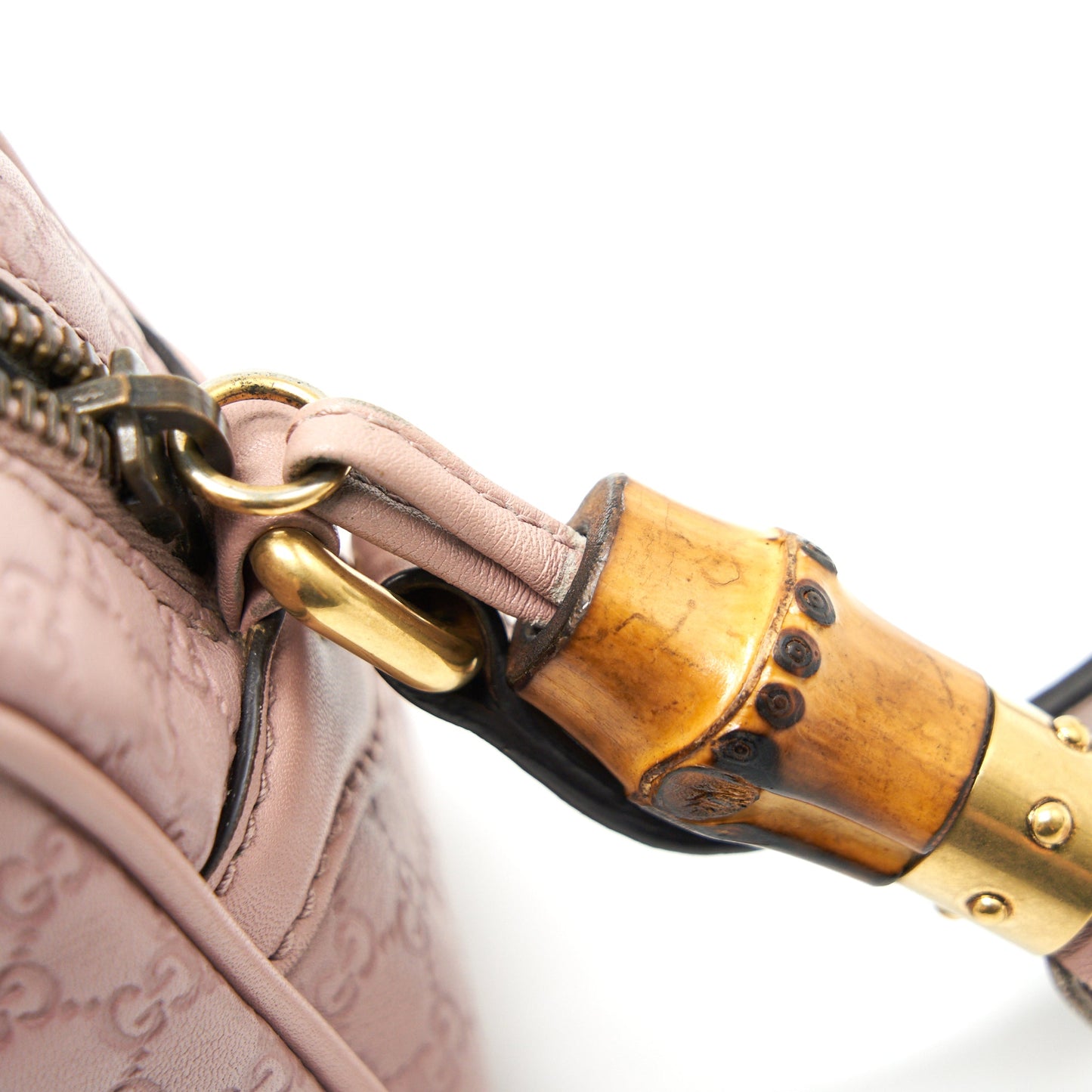 Gucci Calf Skin Leather Bamboo Camera Bag