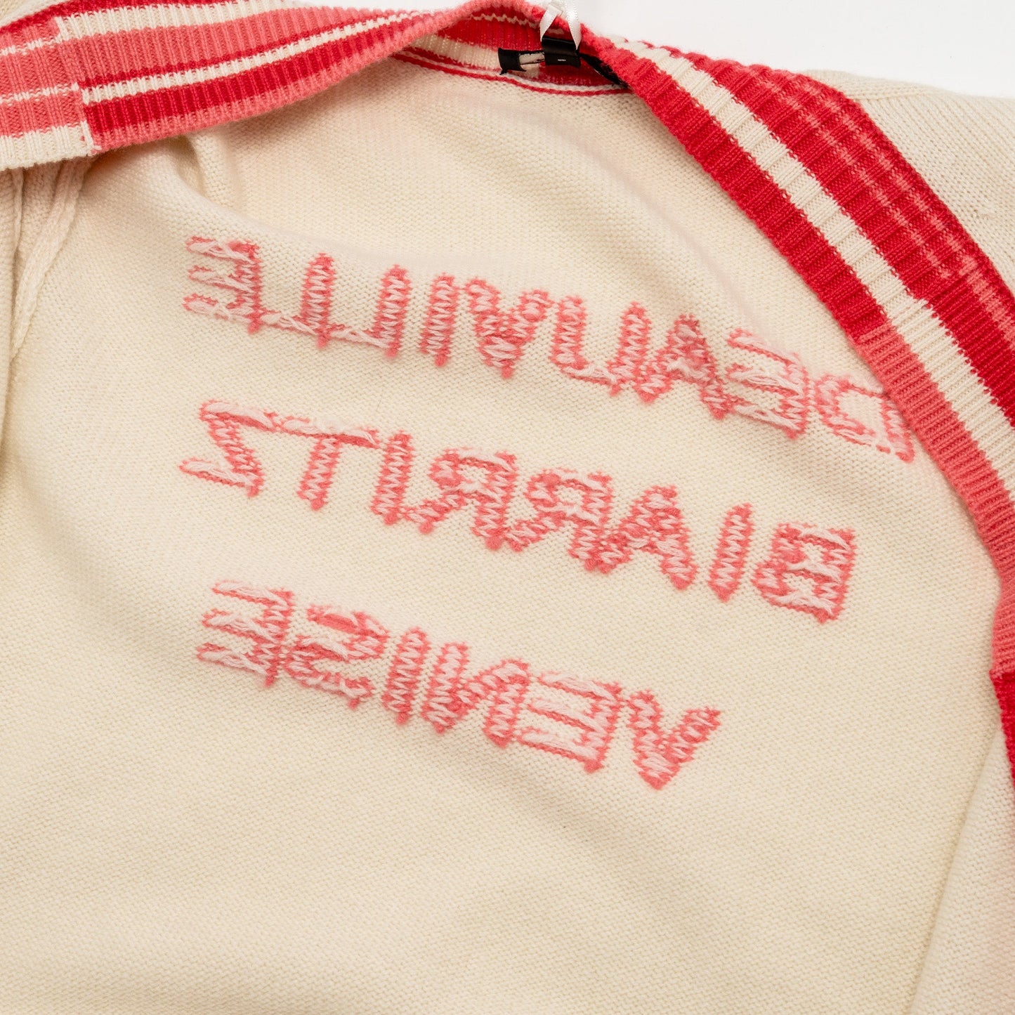 Chanel Size 36 Deauville Biarritz Venise Cardigan Cashmere Ecru/Pink/Coral
