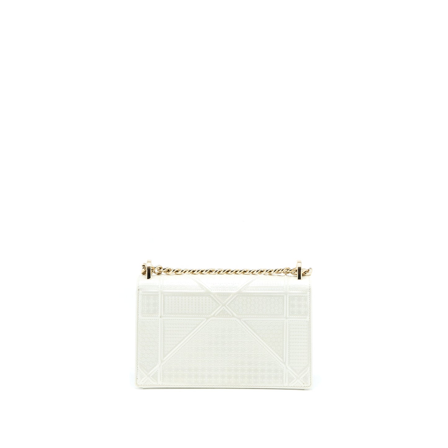 Dior Small Diorma Metallic White