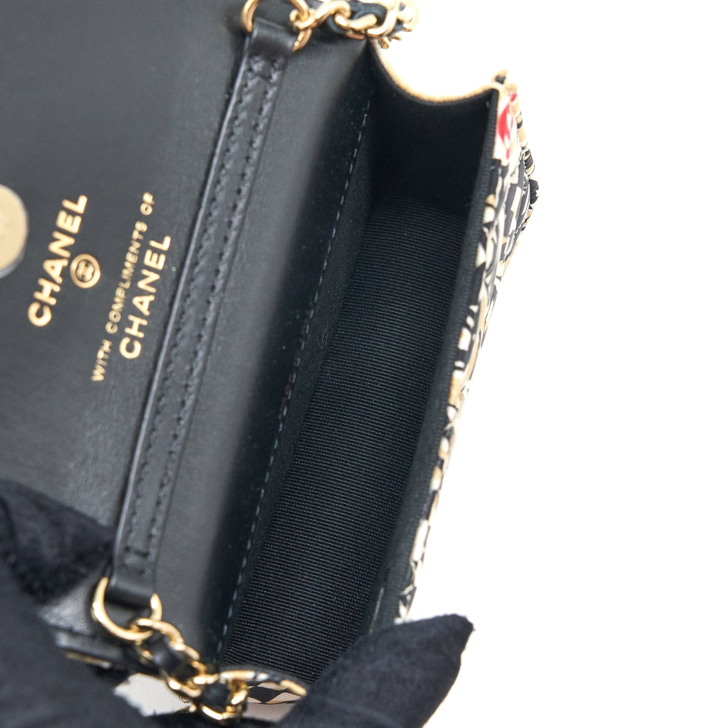 Chanel Mini Flap Bag with Chain Fabric Multicolour LGHW (Microchip)