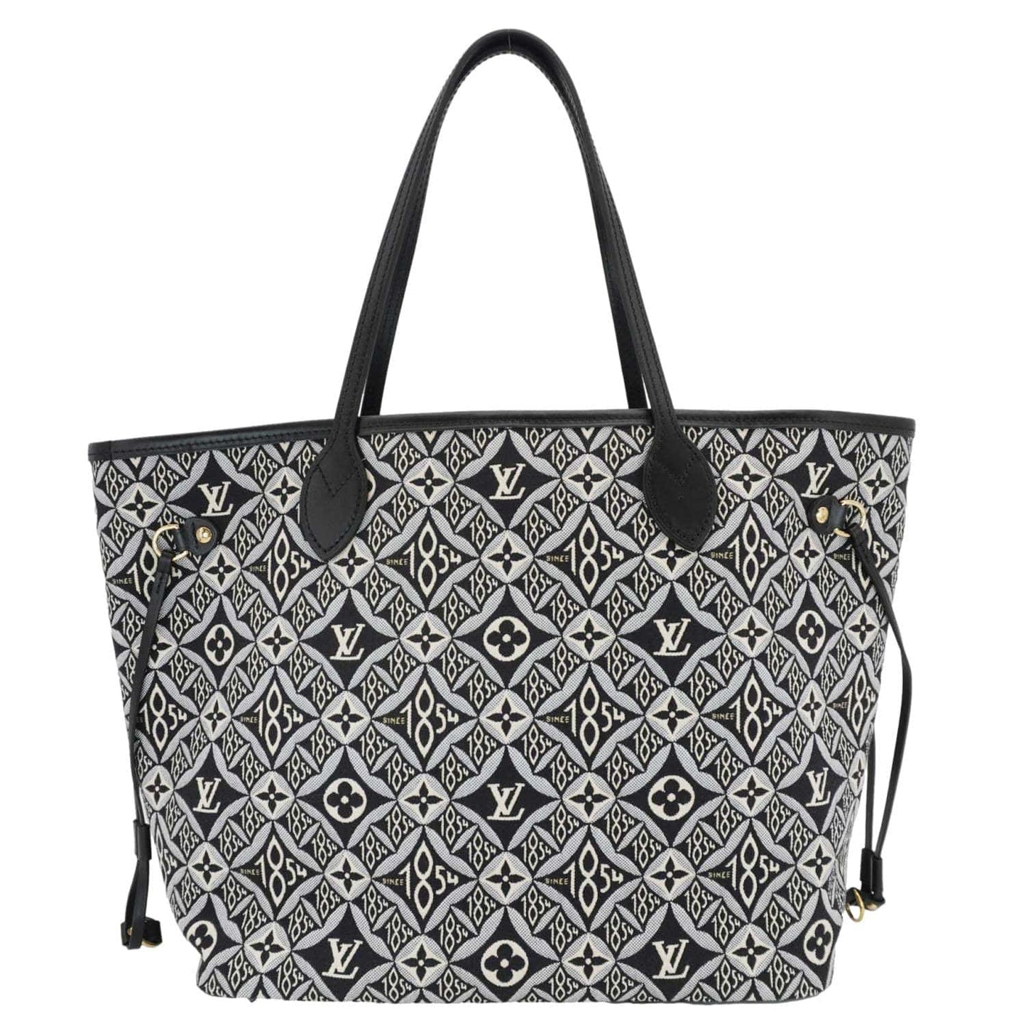 LOUIS VUITTON Since 1854 Neverfull MM Jacquard Shoulder Bag Black