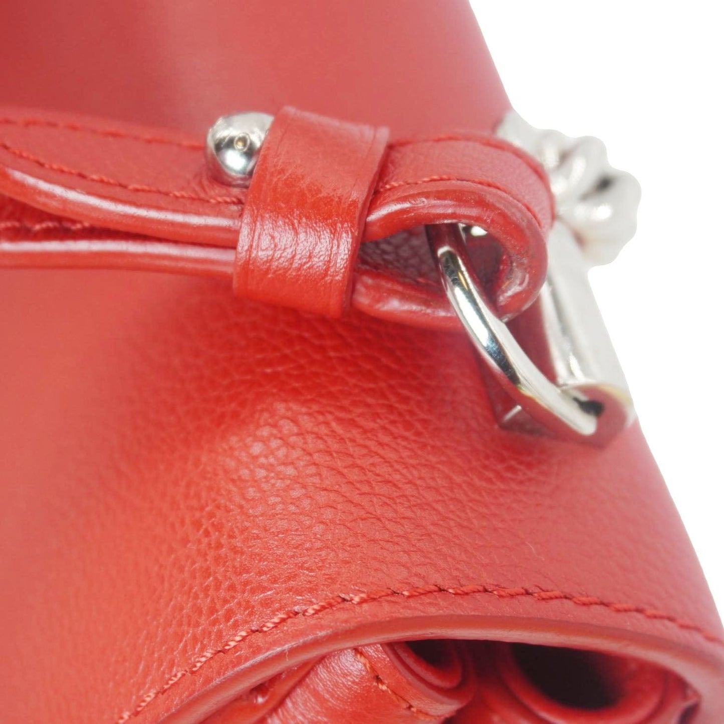 LOUIS VUITTON Lockme II BB  Pebbled Leather Crossbody Bag Rubis