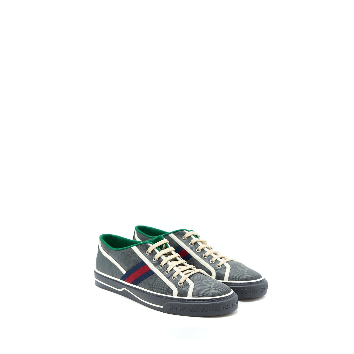 Gucci Size 10 Menâs Sneakers Off the Grid Webbing-Trimmed Monogrammed Econyl Canvas