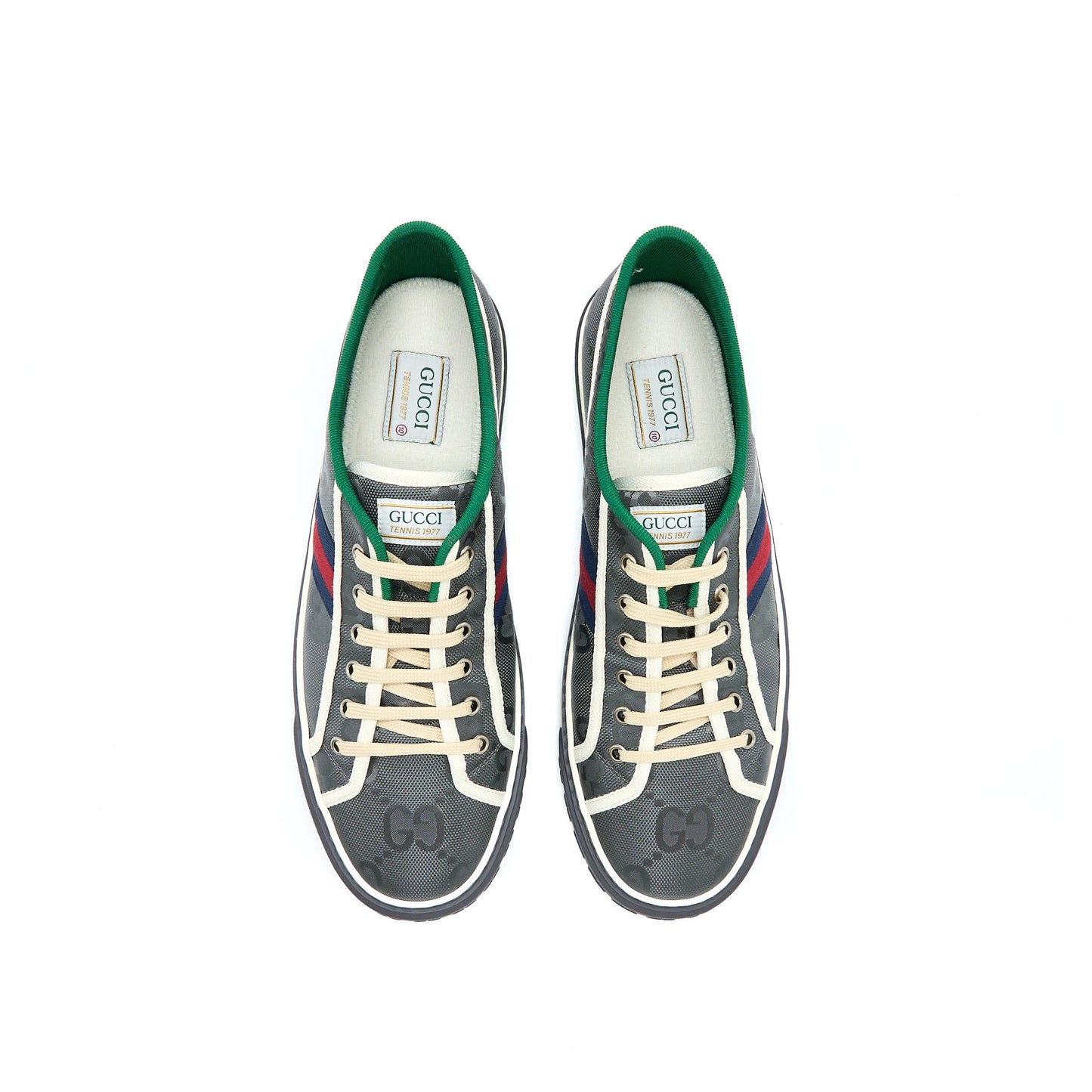 Gucci Size 10 Menâs Sneakers Off the Grid Webbing-Trimmed Monogrammed Econyl Canvas