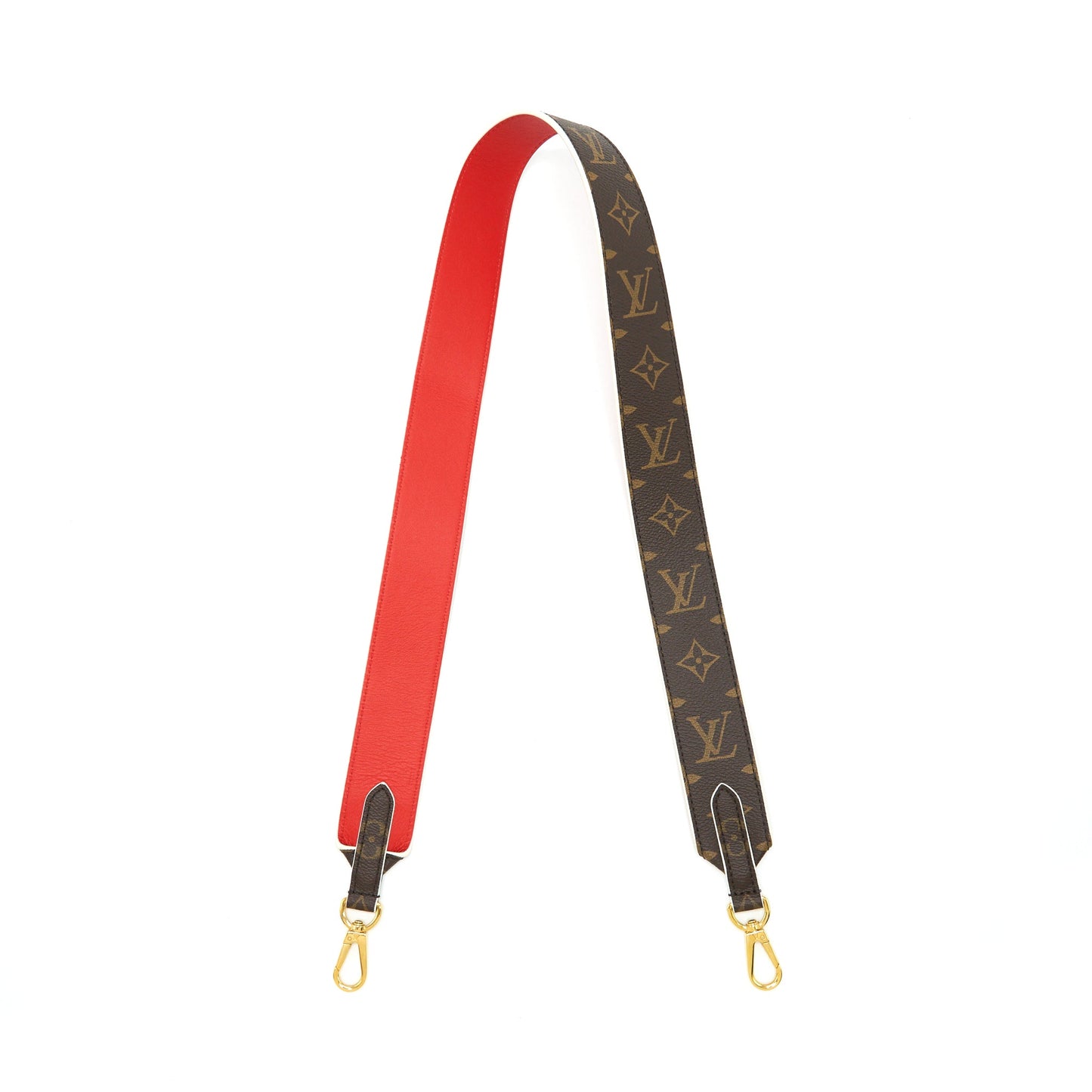 Louis Vuitton Bandouliere double side Shoulder Strap Monogram Canvas Red