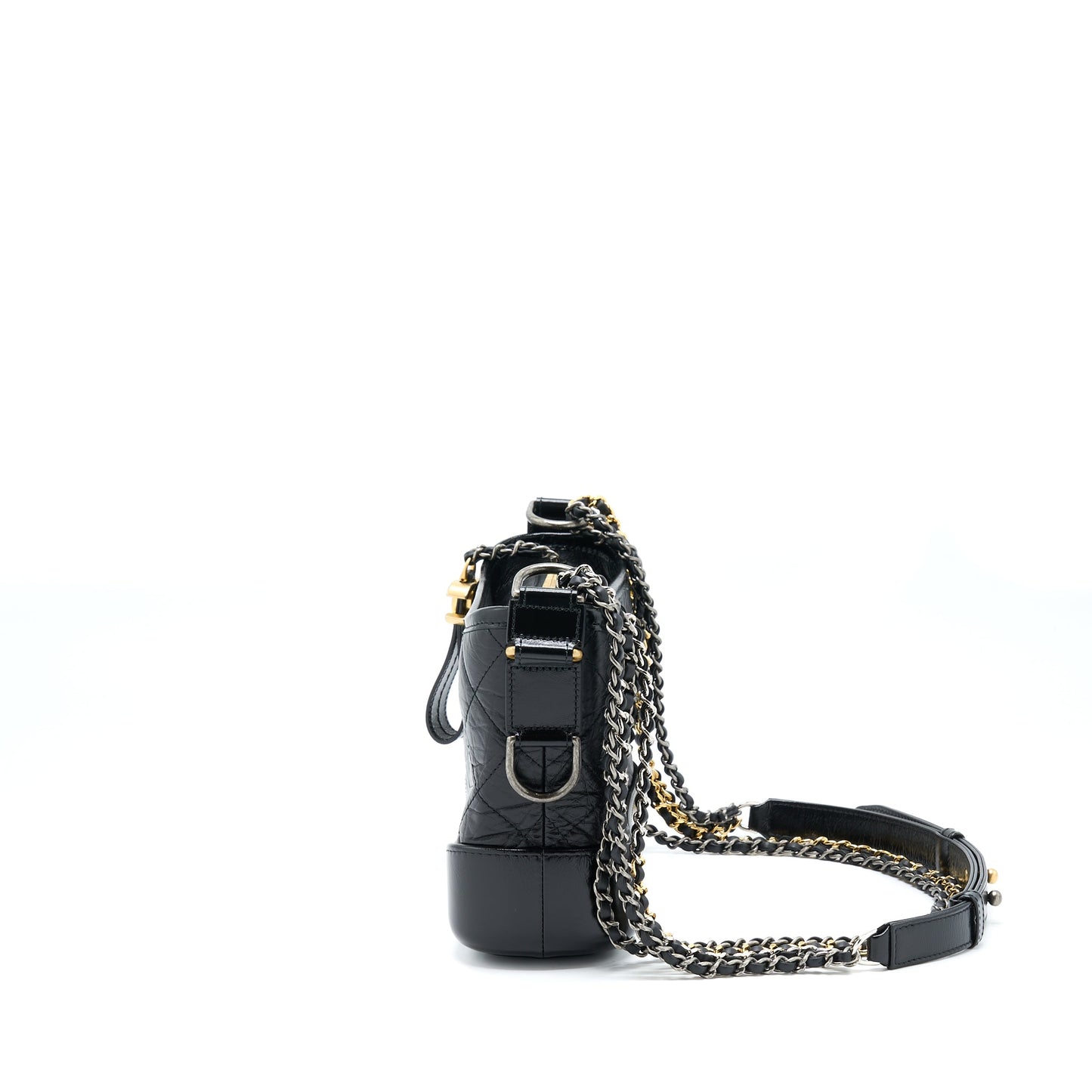 Chanel Small Gabrielle Hobo Bag Black With Multicolour Hardware (Microchip)