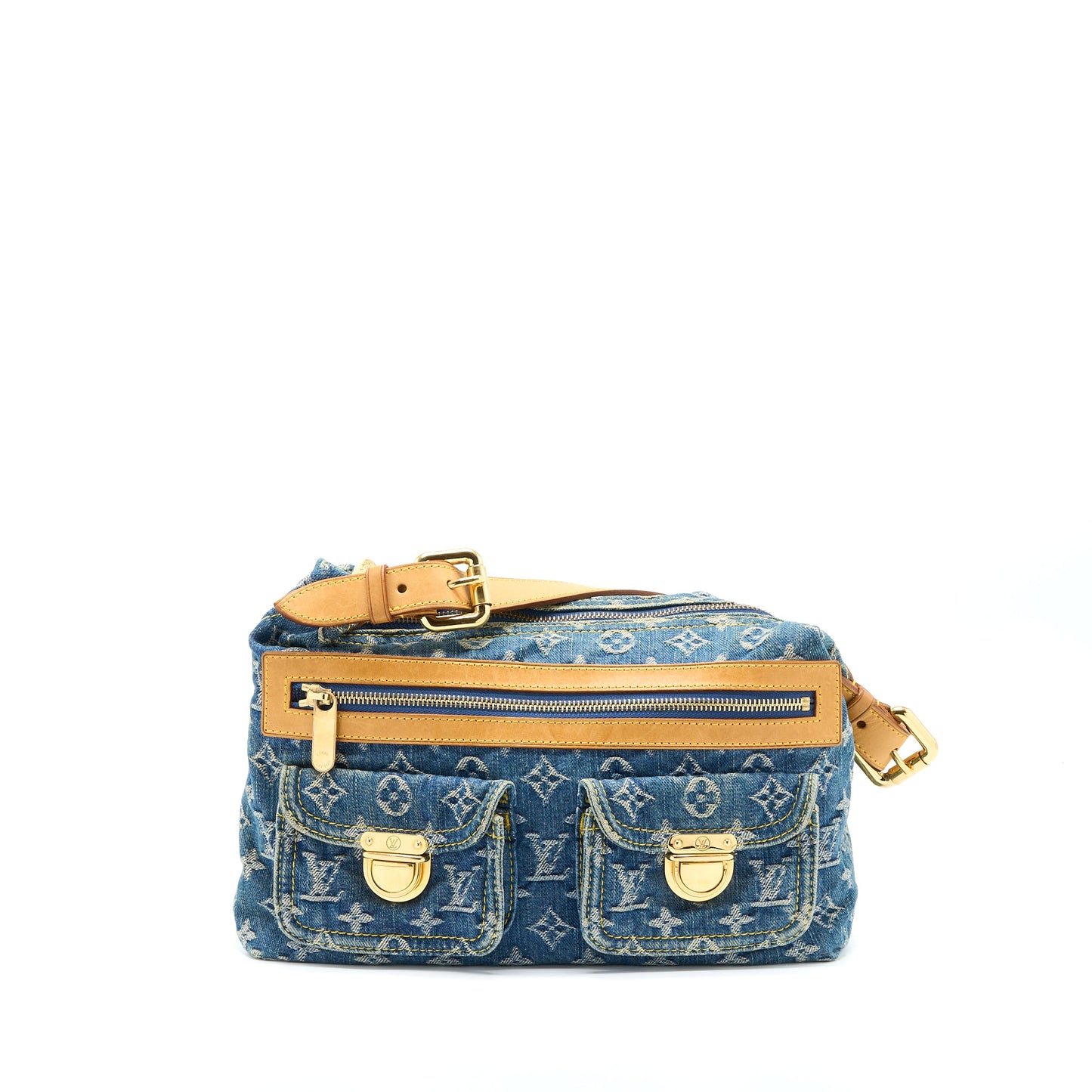 Louis Vuitton Vintage Baggy Purse Monogram Denim