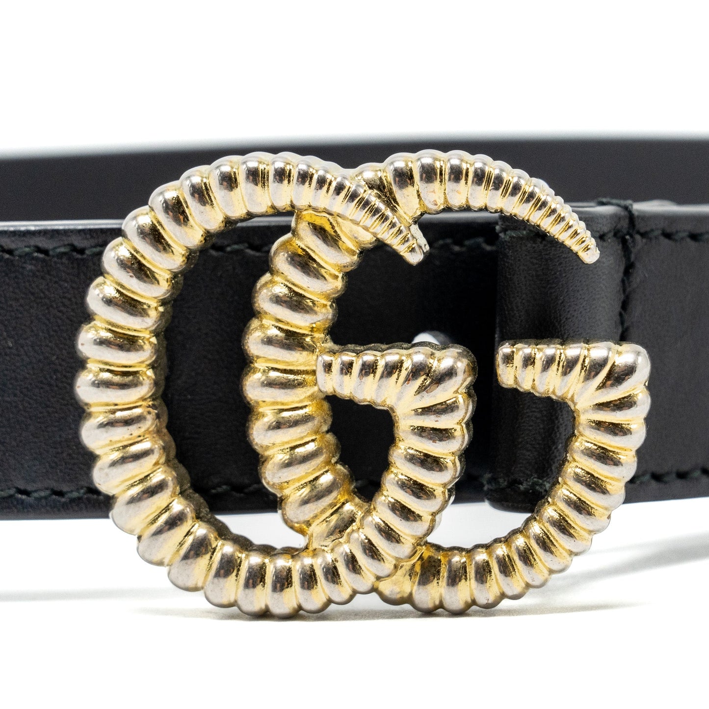 Gucci size 75 30mm marmont belt with double G buckle black