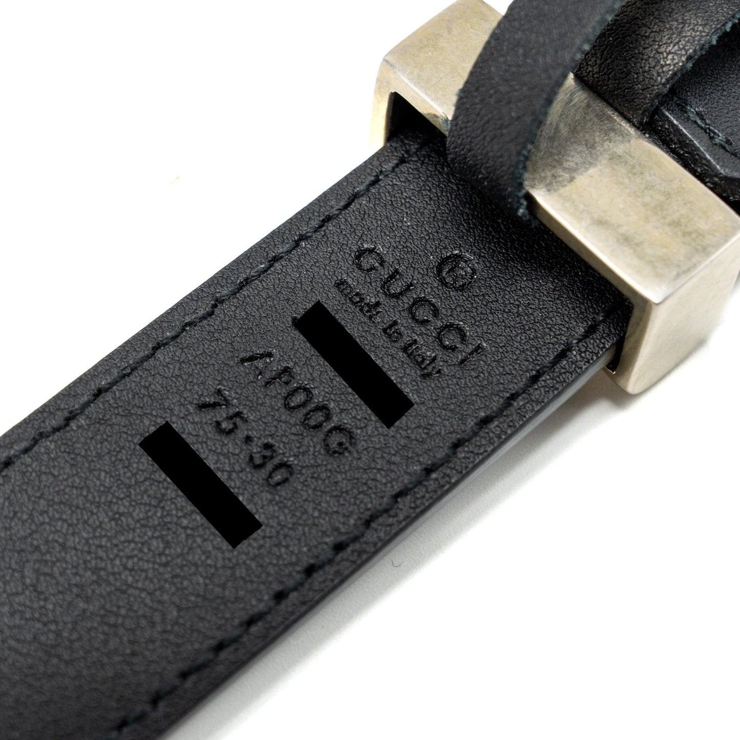 Gucci size 75 30mm marmont belt with double G buckle black