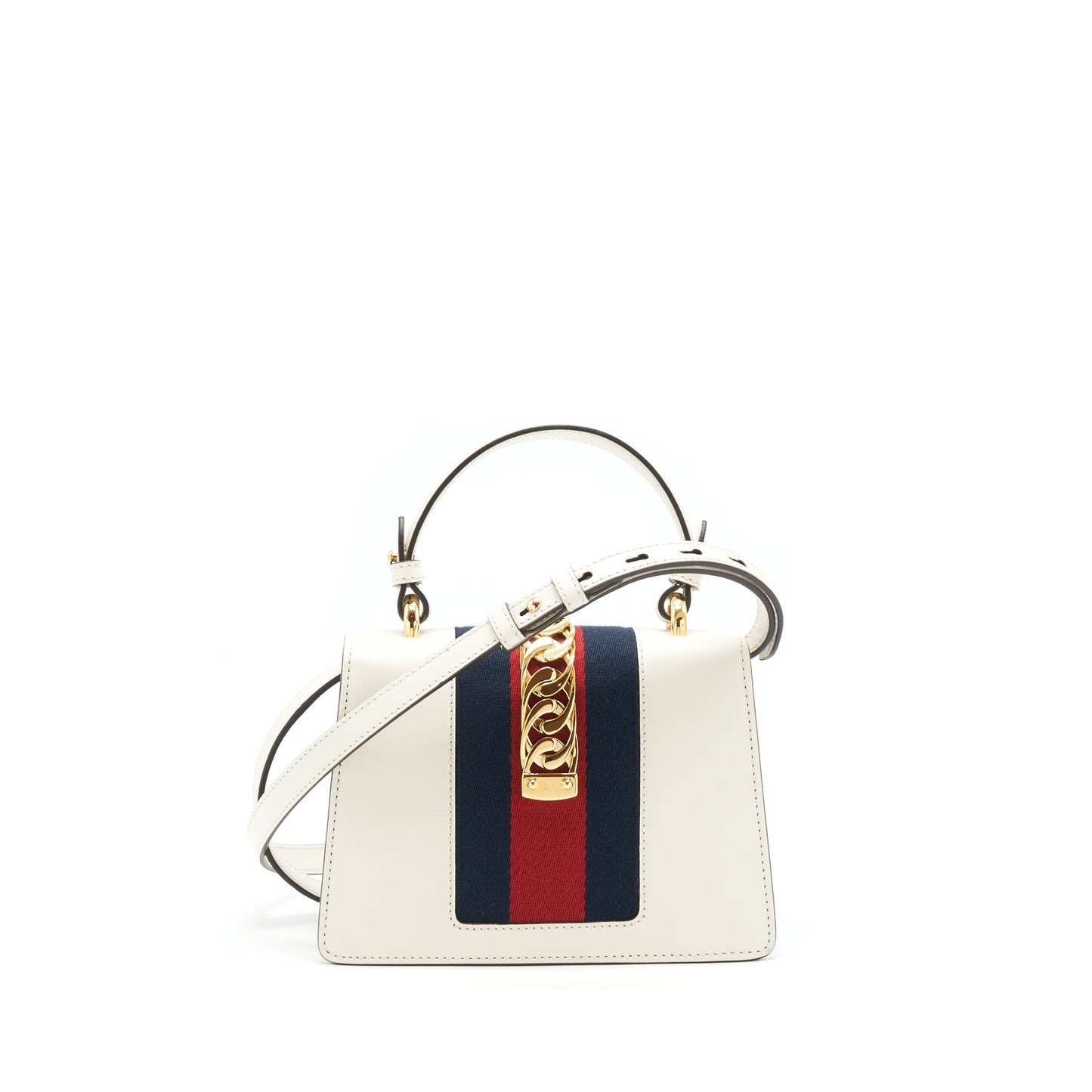 Gucci Mini Top Handle Sylvie Purse White