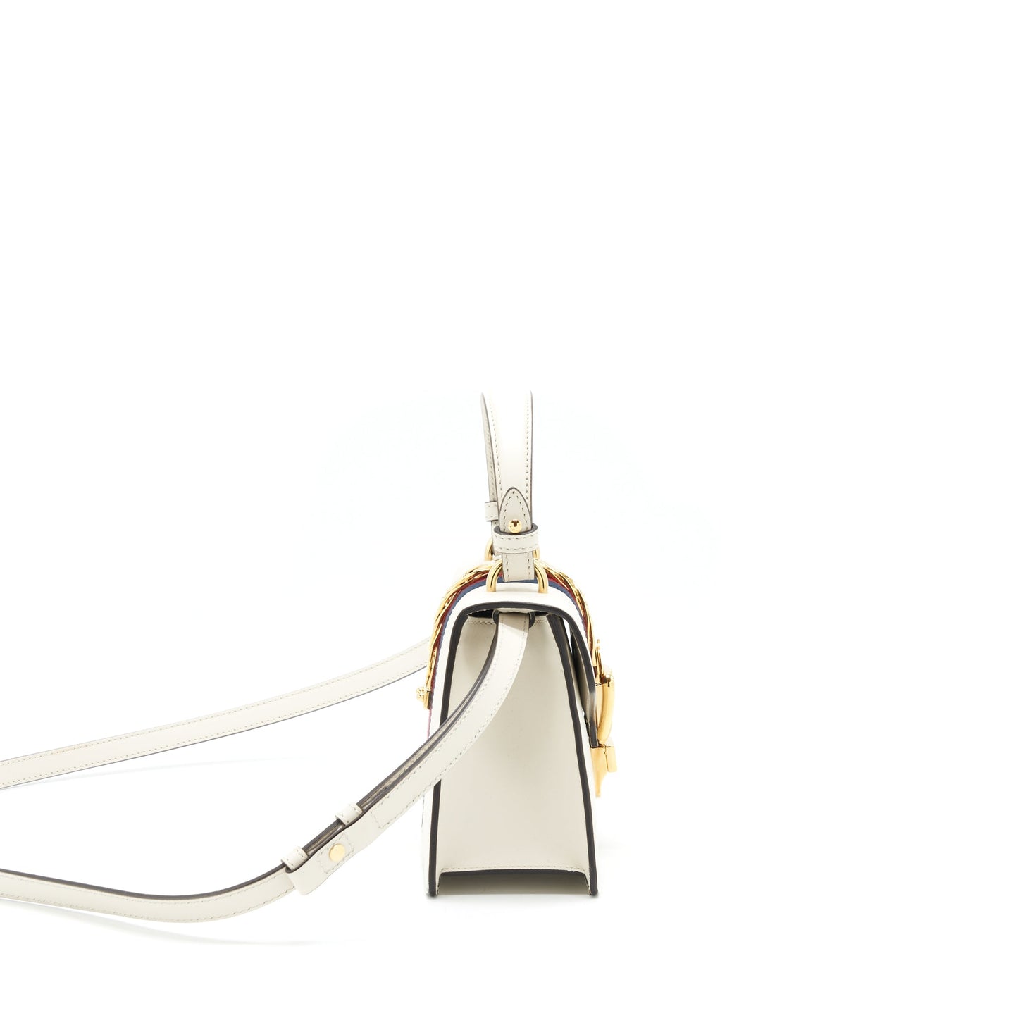 Gucci Mini Top Handle Sylvie Purse White