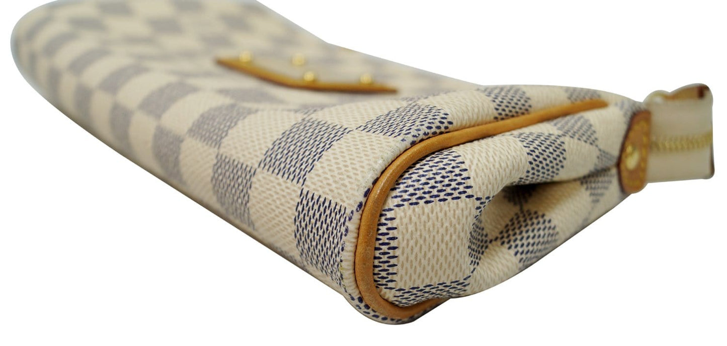 LOUIS VUITTON Damier Azur Eva Clutch Crossbody Bag