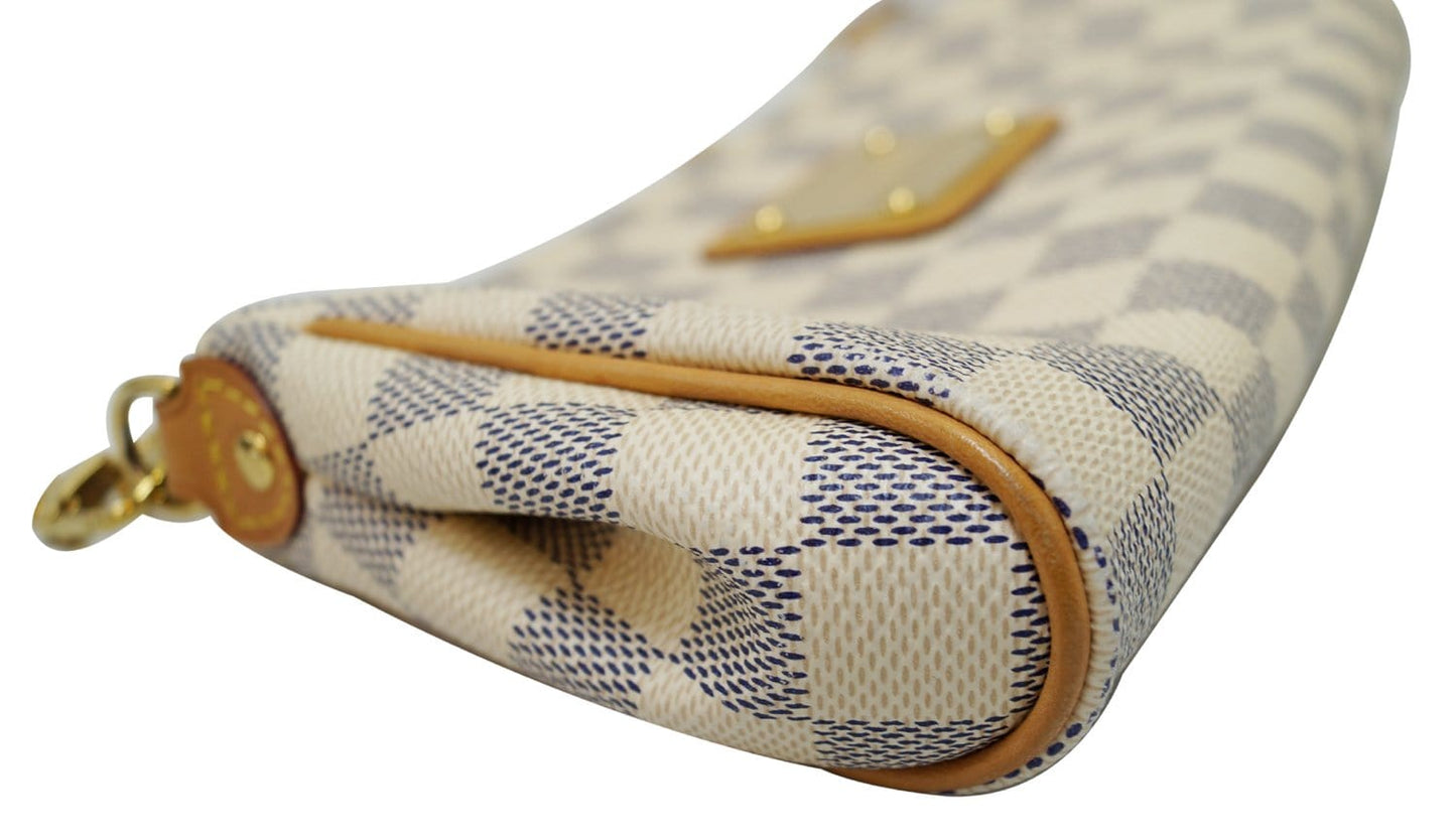 LOUIS VUITTON Damier Azur Eva Clutch Crossbody Bag