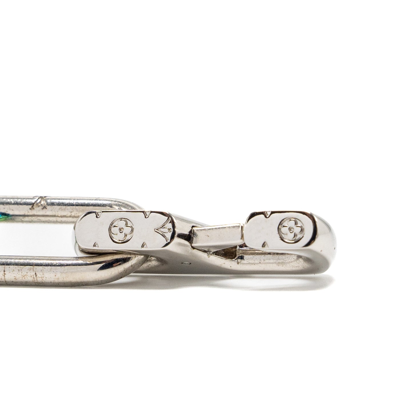 Louis Vuitton Size M Brasserie Signature Chain Metal Bracelet Gold/Silver Rainbow Tone