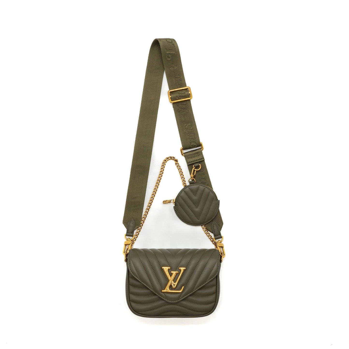 Louis Vuitton New Wave Multi Pochette Calfskin Kaki Green