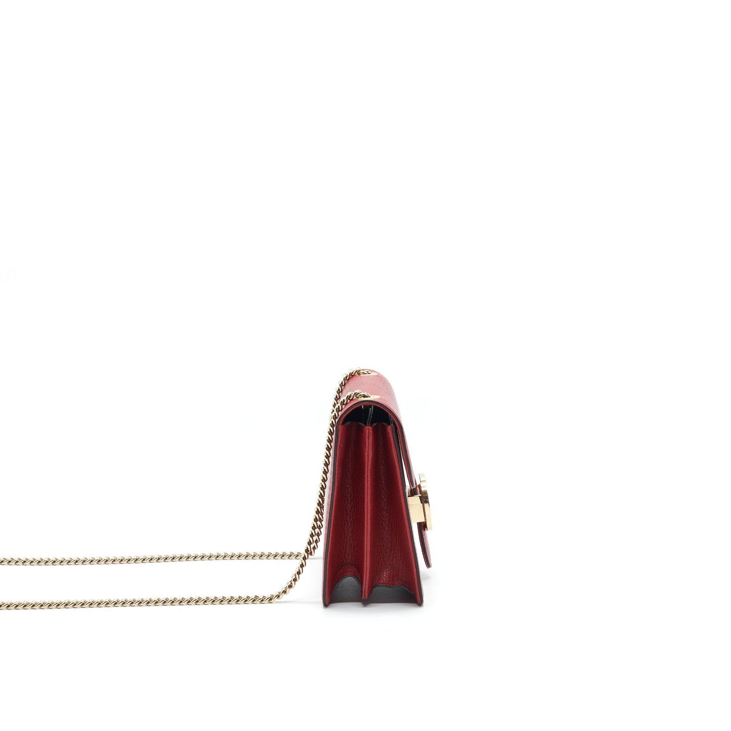 Gucci Interlocking Small Chain crossbody Purse Red with