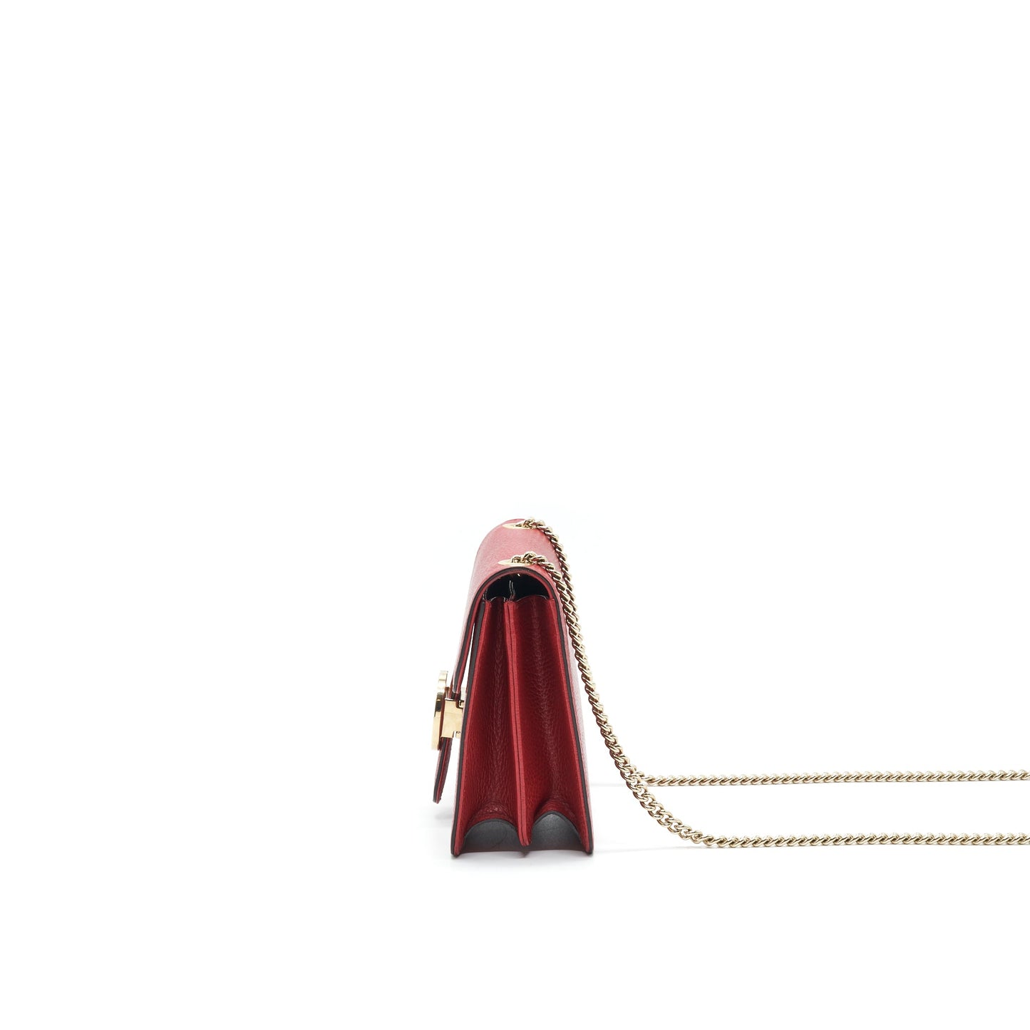 Gucci Interlocking Small Chain crossbody Purse Red with
