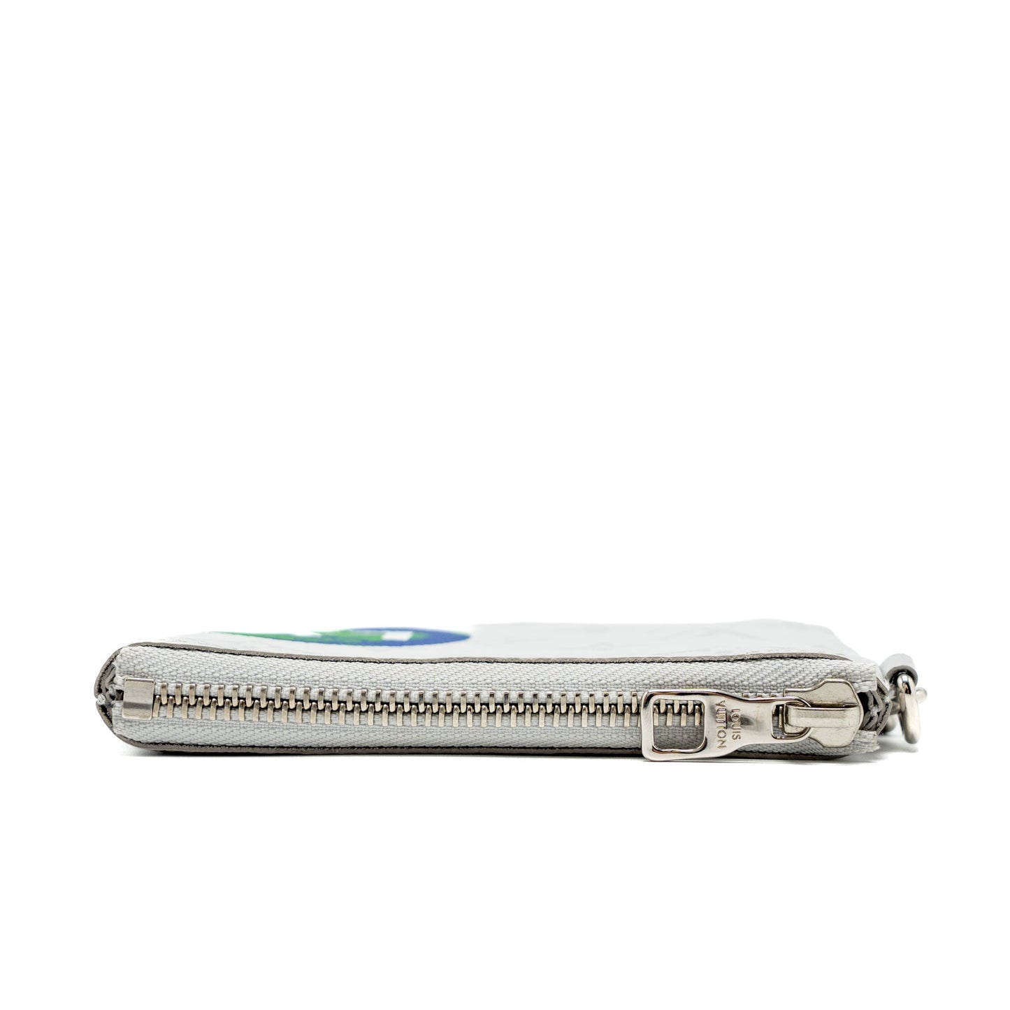 Louis Vuitton Earth Printed Zipped Pouch Coin Purse Monogram Canvas White