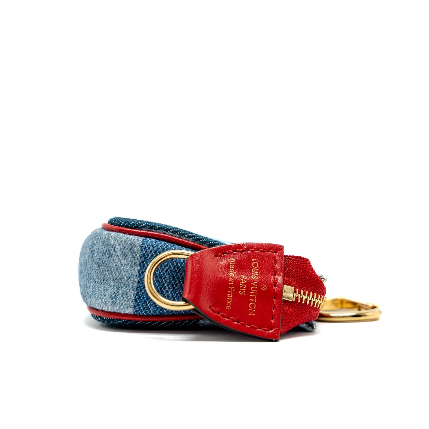 Louis Vuitton Limited Edition Rouge Micro Pochette Monogram Jacquard Denim Blue