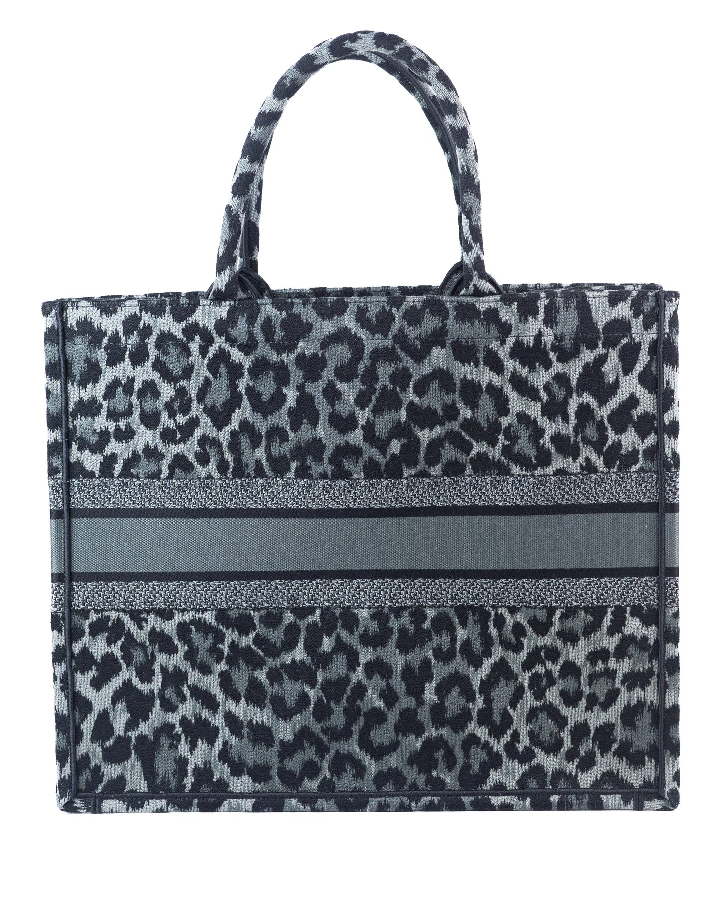 Dior Gray Mizza Embroidery Book Tote