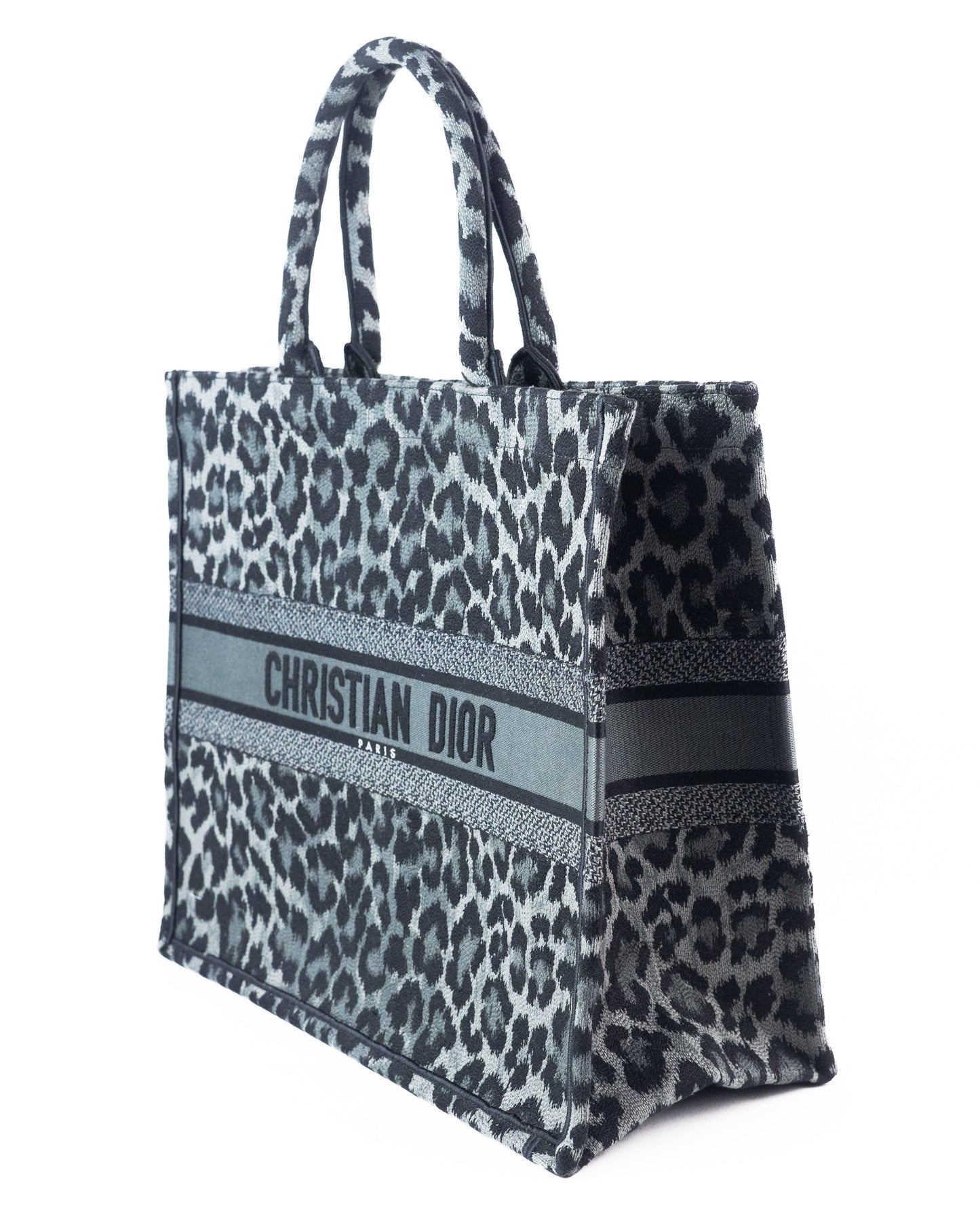Dior Gray Mizza Embroidery Book Tote