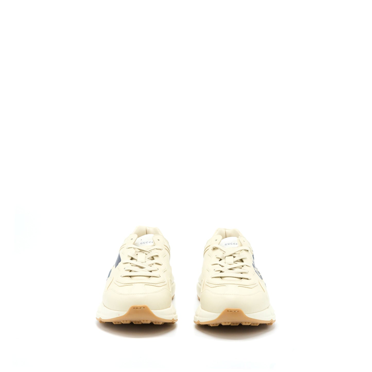 Gucci Size 10 Menâs Rhyton Sneaker with "25" Leather Ivory/Multicolour