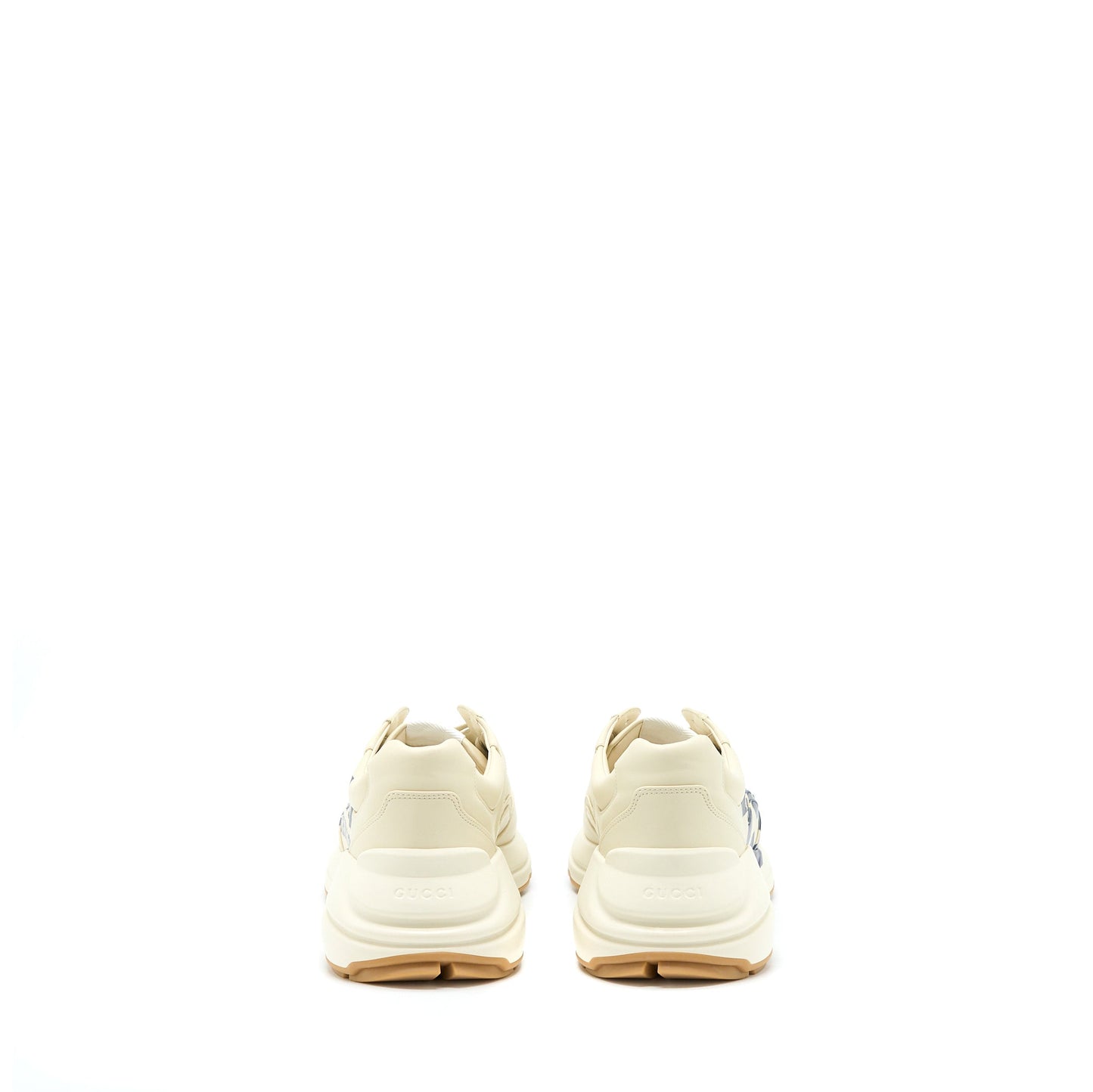 Gucci Size 10 Menâs Rhyton Sneaker with "25" Leather Ivory/Multicolour