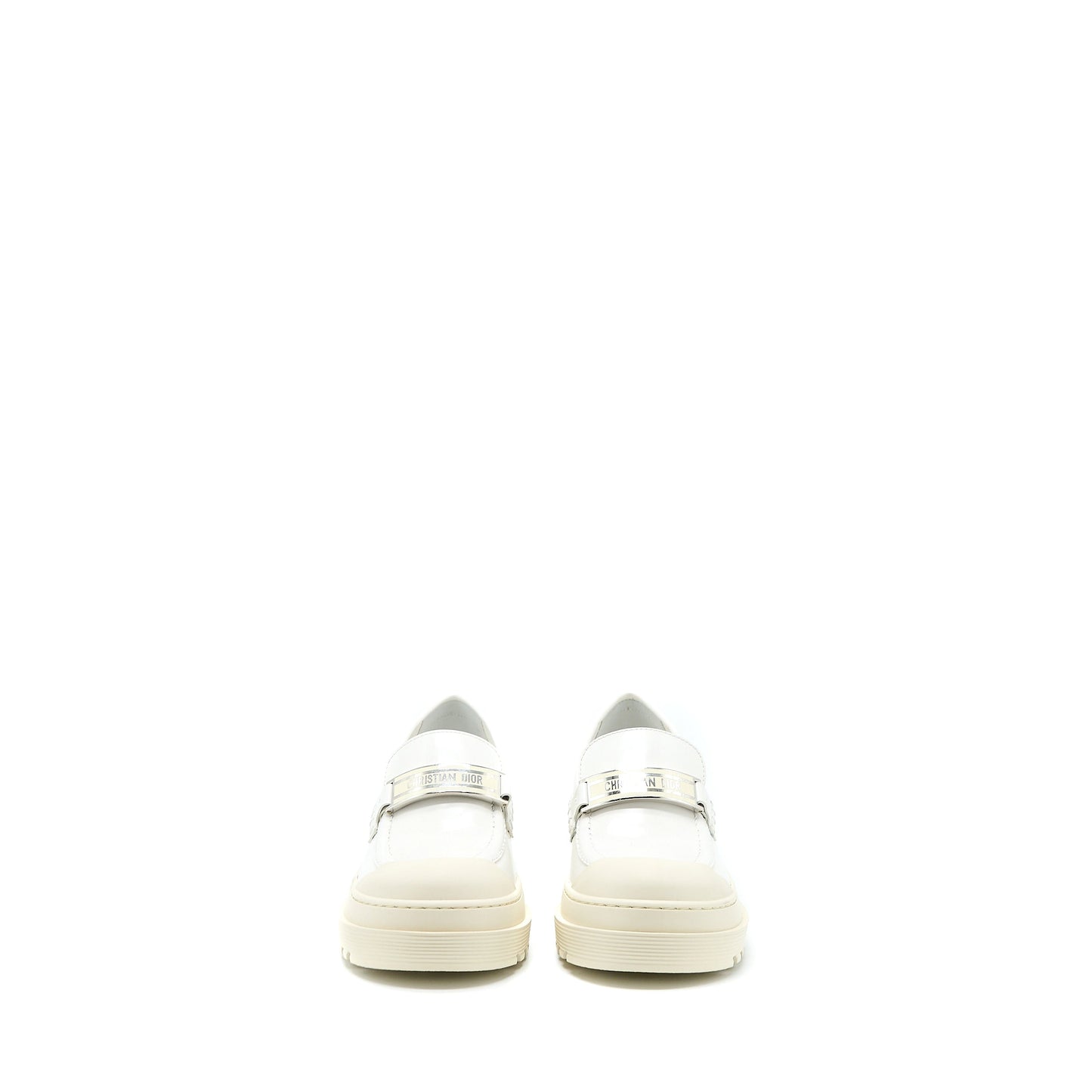 Christian Dior Size 36 Code Loafer Brushed Calfskin White