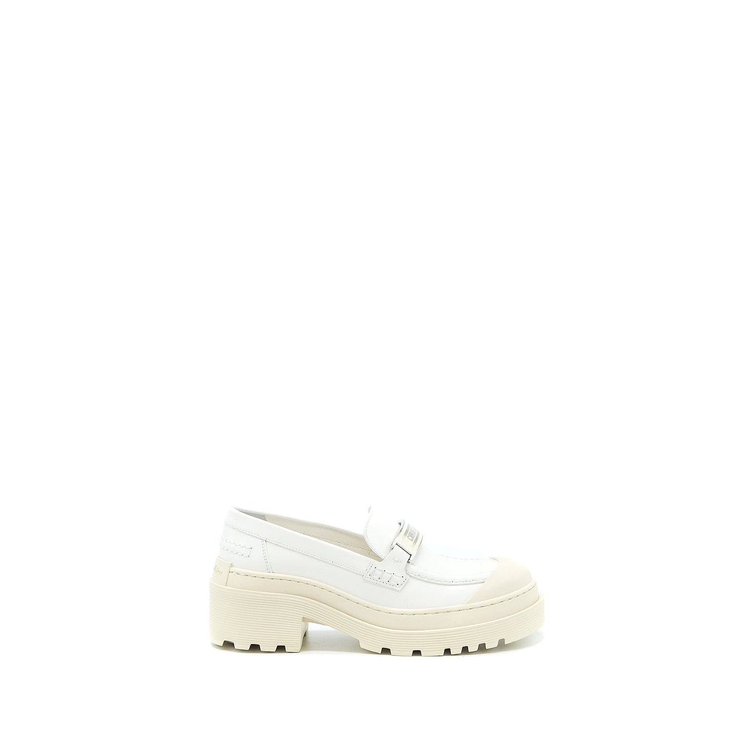 Christian Dior Size 36 Code Loafer Brushed Calfskin White