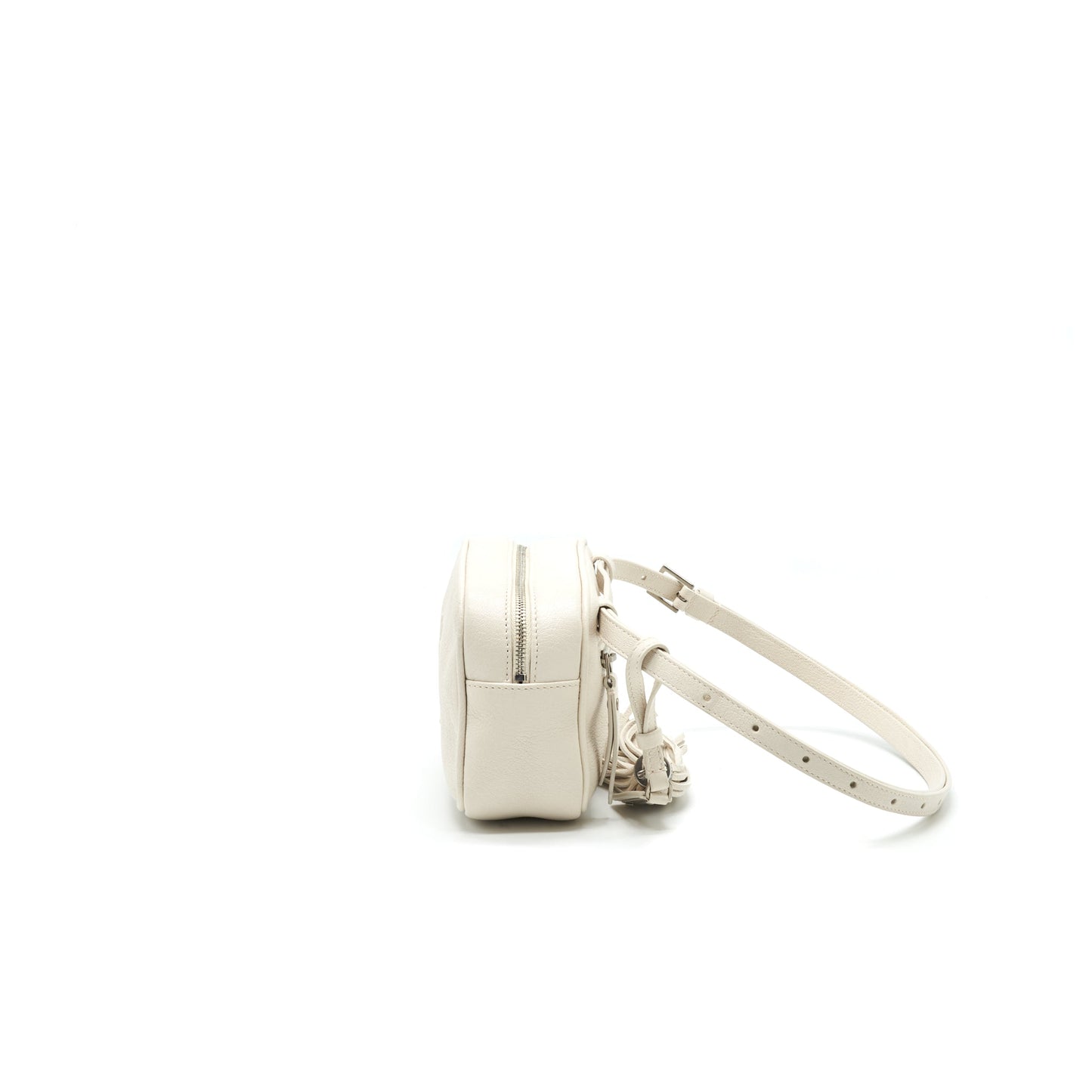 Saint Laurent Belt Camera Purse White