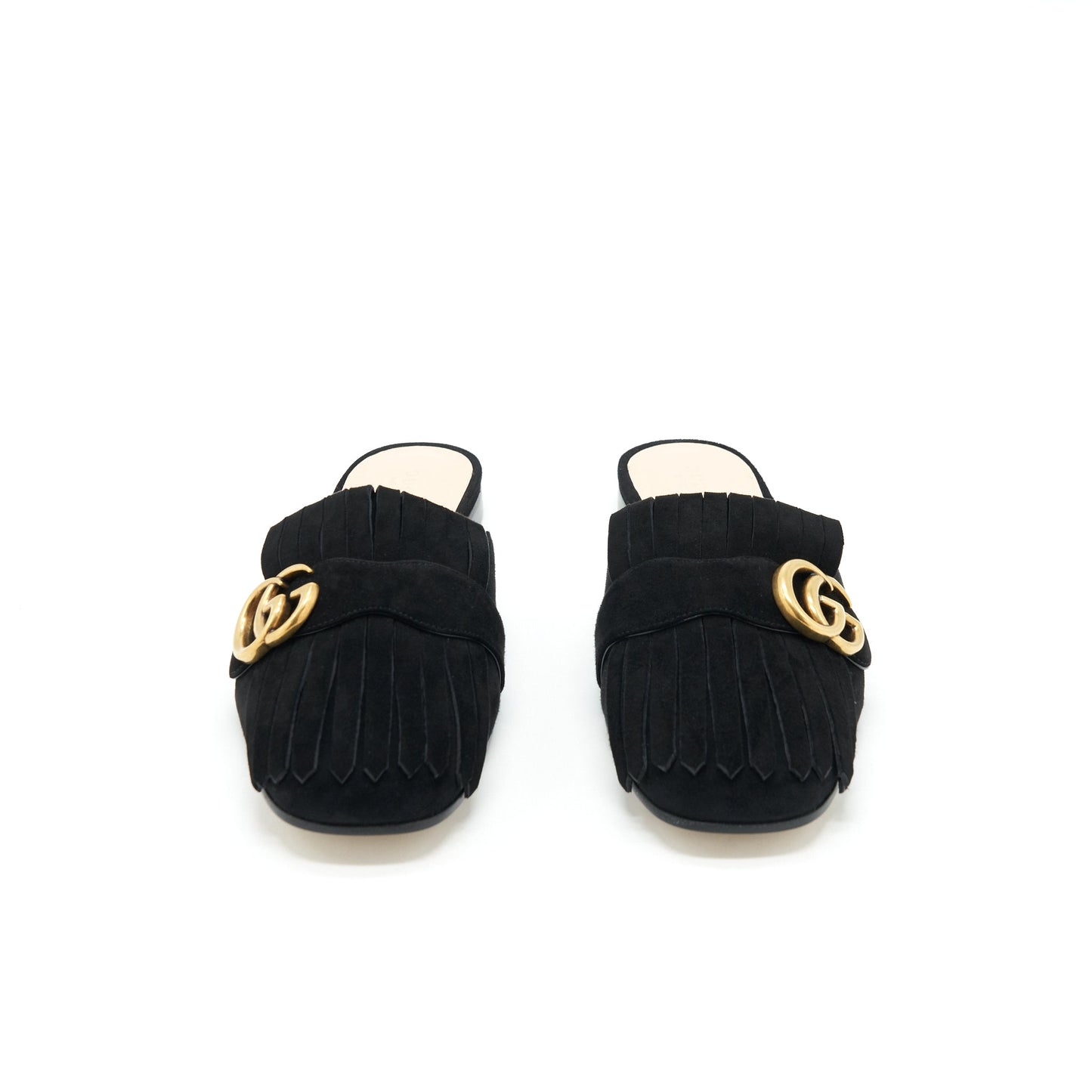 Gucci Size 38.5 Suede leather Mules Black
