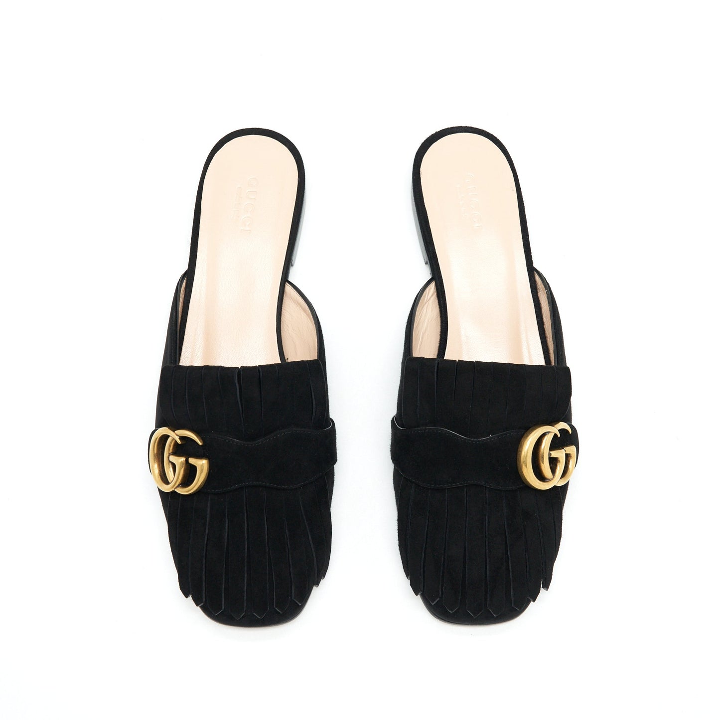 Gucci Size 38.5 Suede leather Mules Black